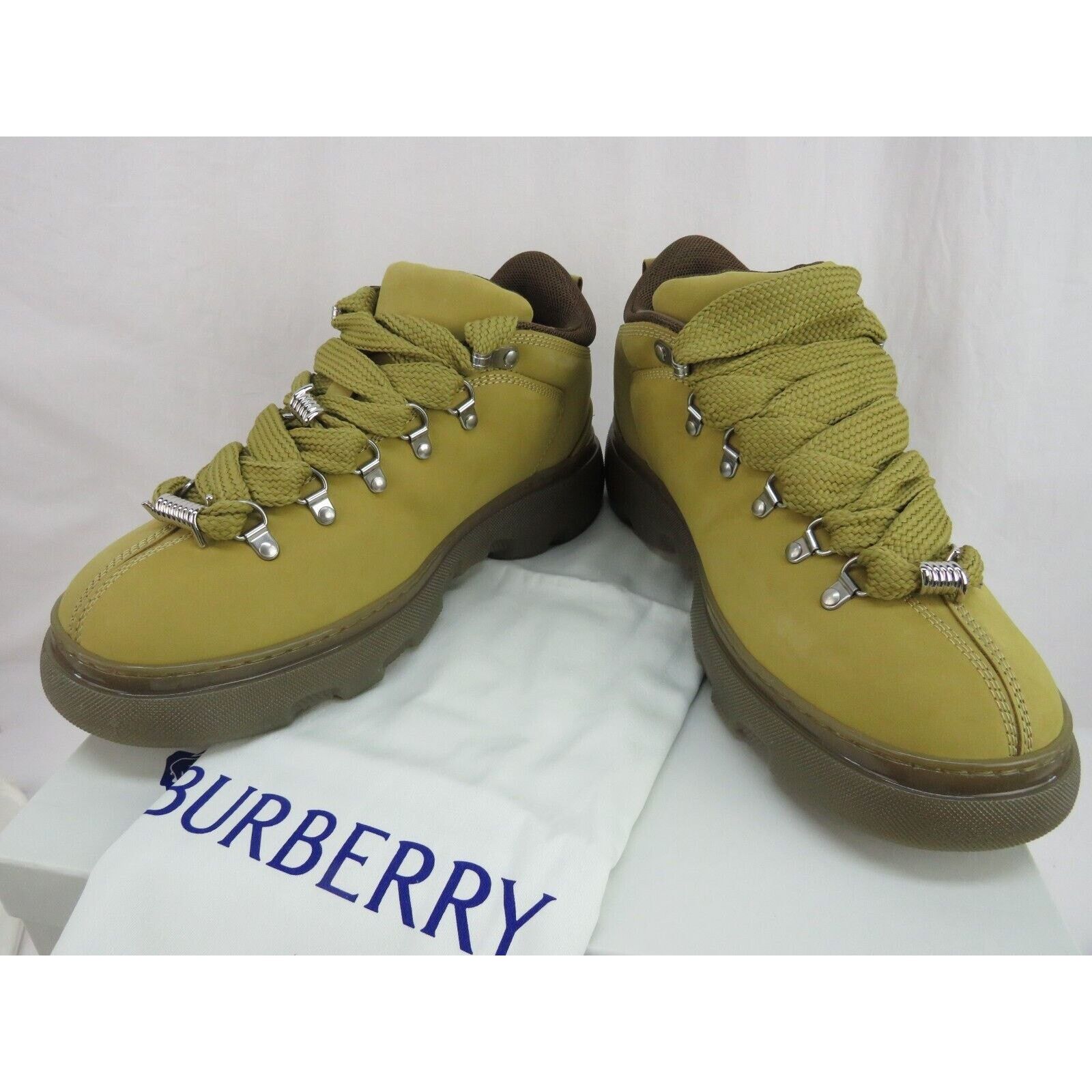 Burberry BURBERRY TREK BEIGE LEATHER LACE HIKING BOOTS 11.5 44.5 IT Size US 11.5 / EU 44-45 - 7 Thumbnail