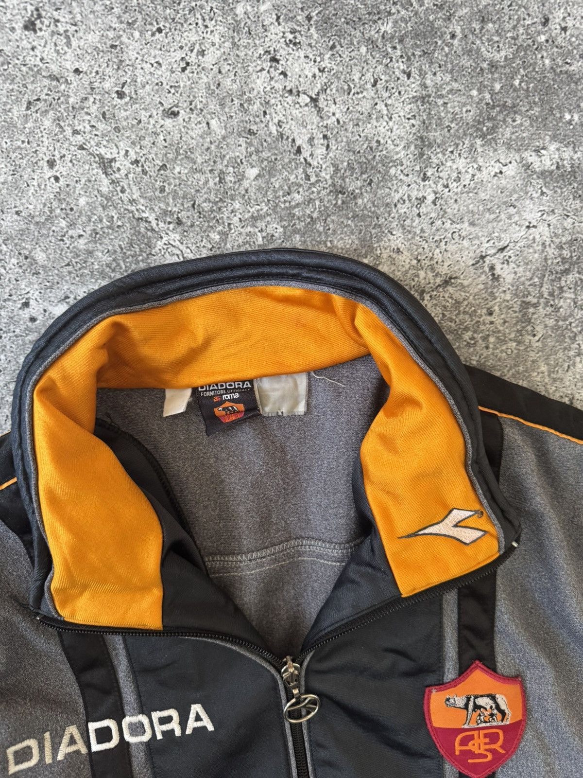 Diadora Roma Dioadora Track Jacket 1990s Vintage Rare Jersey Soccer Size US XL / EU 56 / 4 - 6 Thumbnail