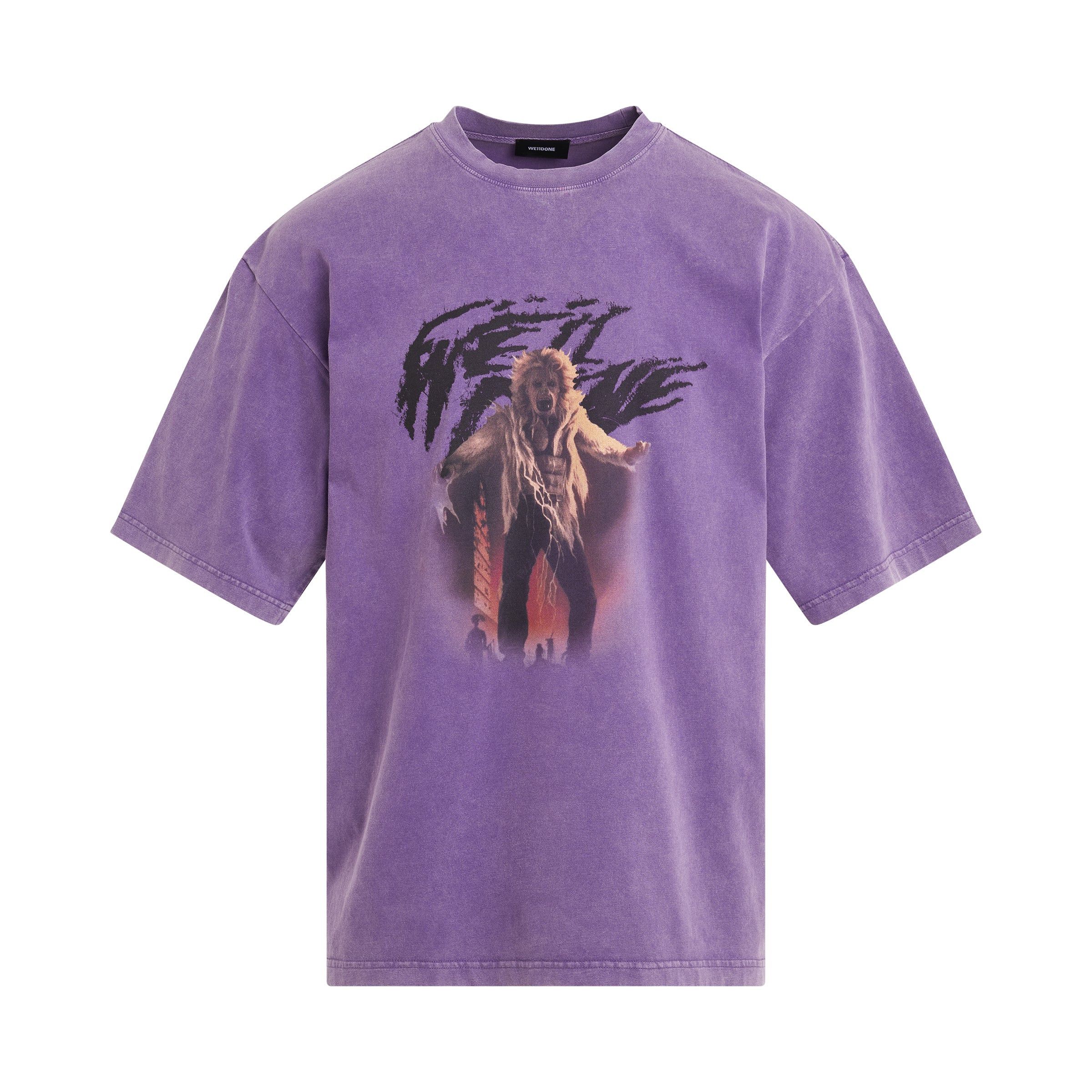 WE11DONE o1mris0824 Horror Print T-Shirt in Purple Size US M / EU 48-50 / 2 - 1 Thumbnail