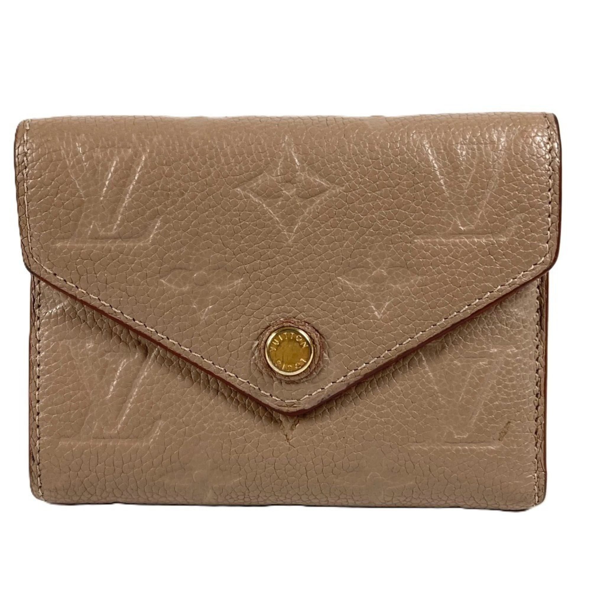 Louis Vuitton LOUIS VUITTON M63529 Monogram Empreinte Portefeuille Victorine Compact Wallet, Tri-fold Leather, Unisex, Vison Beige Size ONE SIZE - 1 Thumbnail