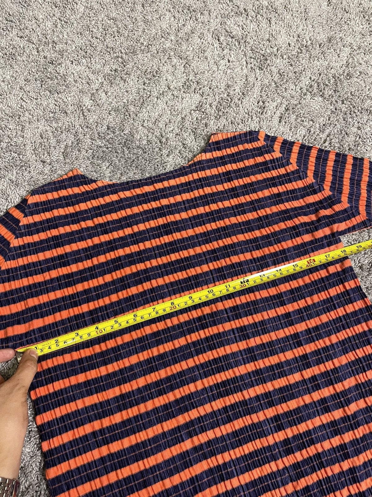 Pleats Please Issey Miyake Pleats Please Issey Miyake Stripe Shirt Size M / US 6-8 / IT 42-44 - 9 Thumbnail