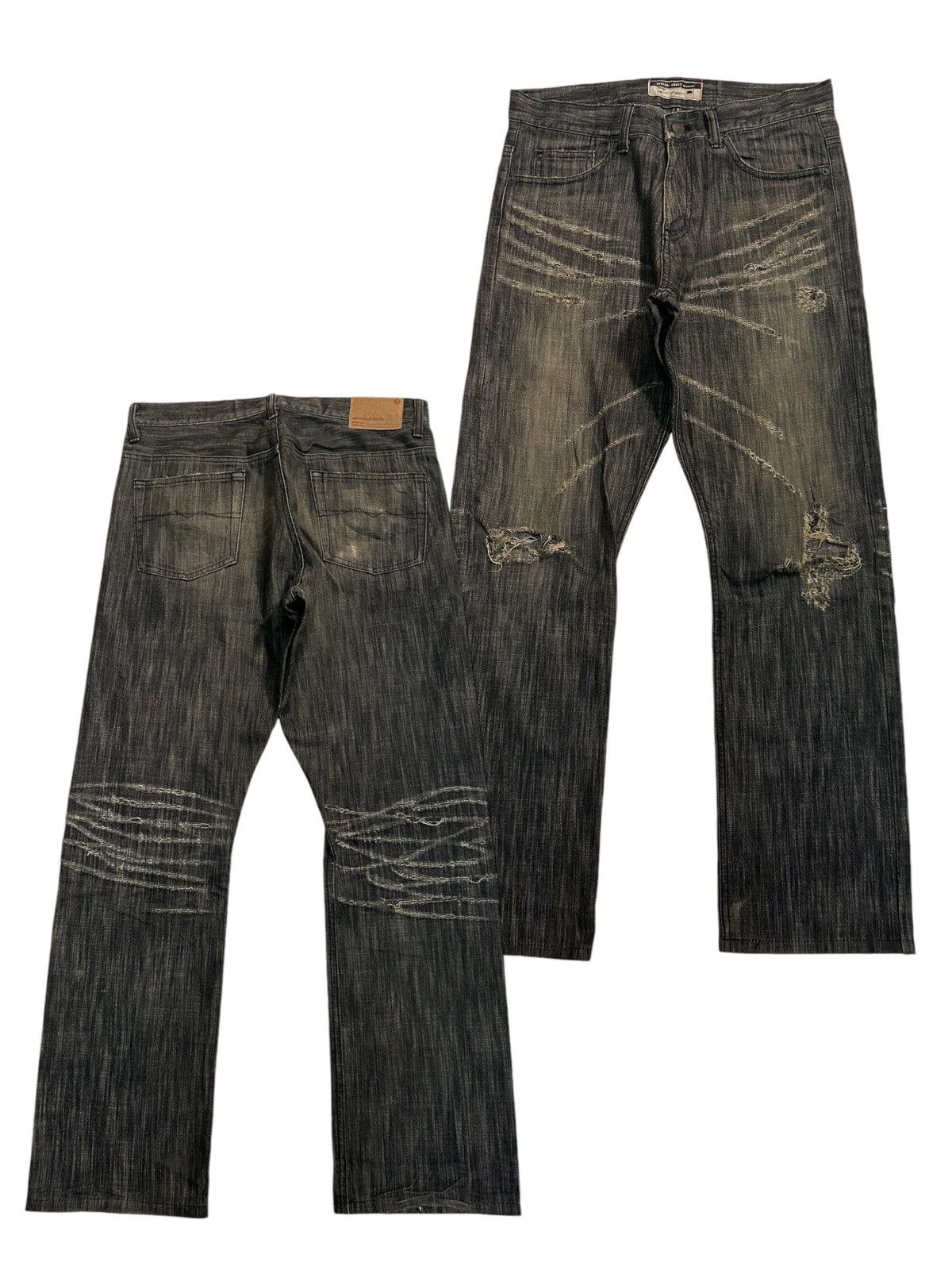 If Six Was Nine × Japanese Brand × Le Grande Bleu (L.G.B.) MK HOMME DISTRESSED DENIM MADE IN JAPAN RARE 🎌☠️☠️ Size US 32 / EU 48 - 1 Thumbnail