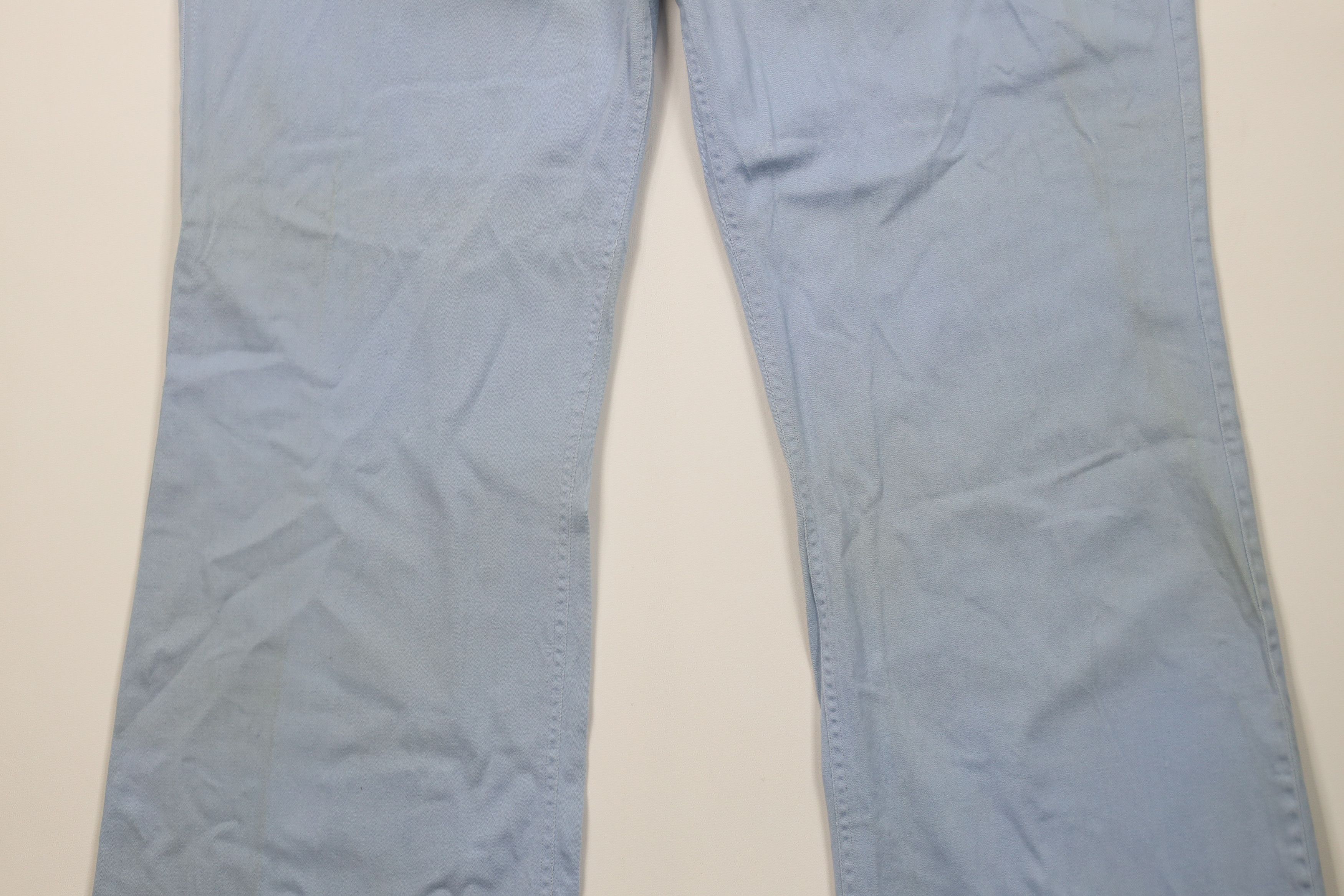 Vintage Vintage 70s Streetwear Bell Bottoms Pants Carolina Blue Size US 38 / EU 54 - 3 Thumbnail