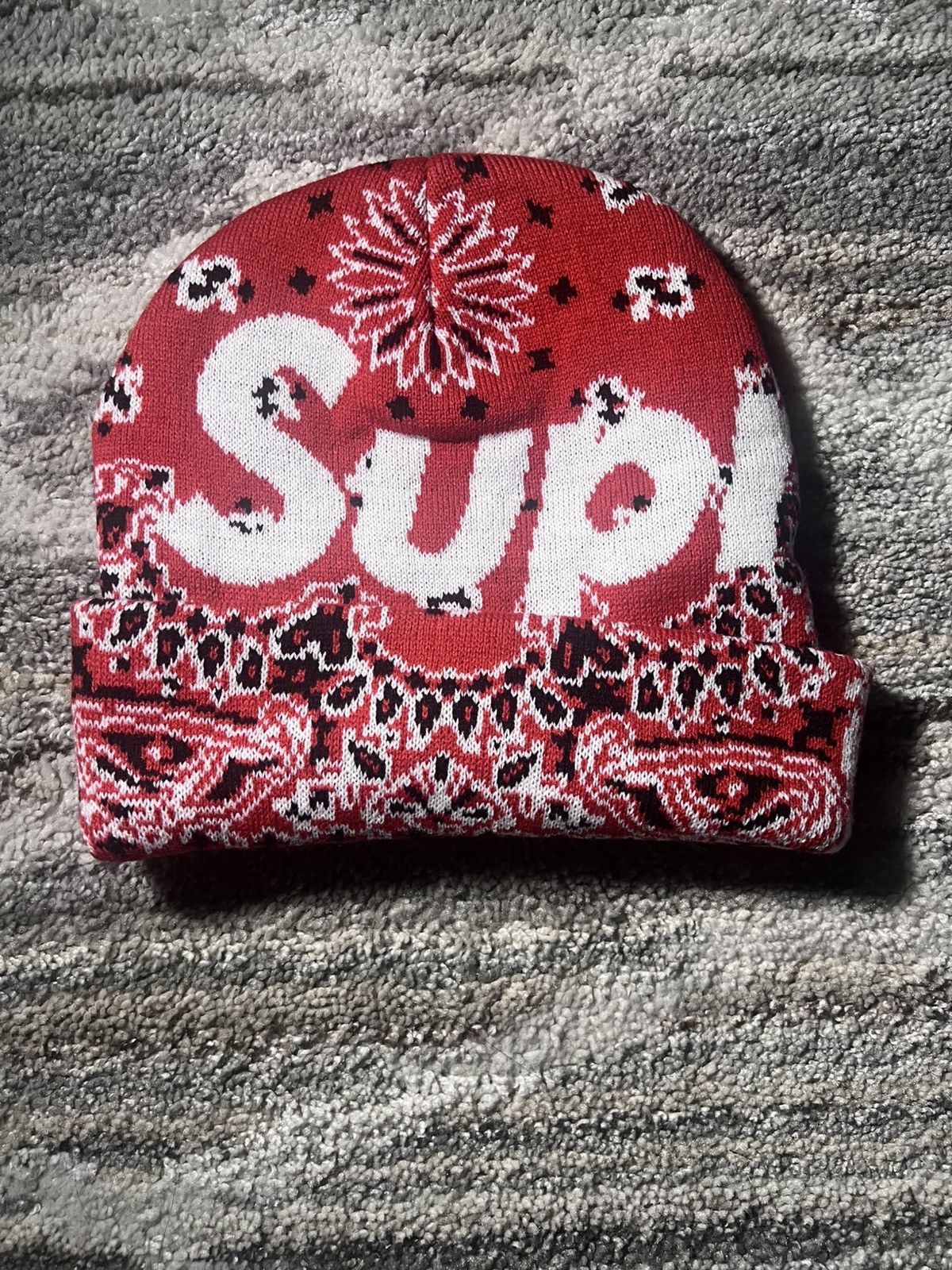 Supreme Big Logo Beanie | Grailed