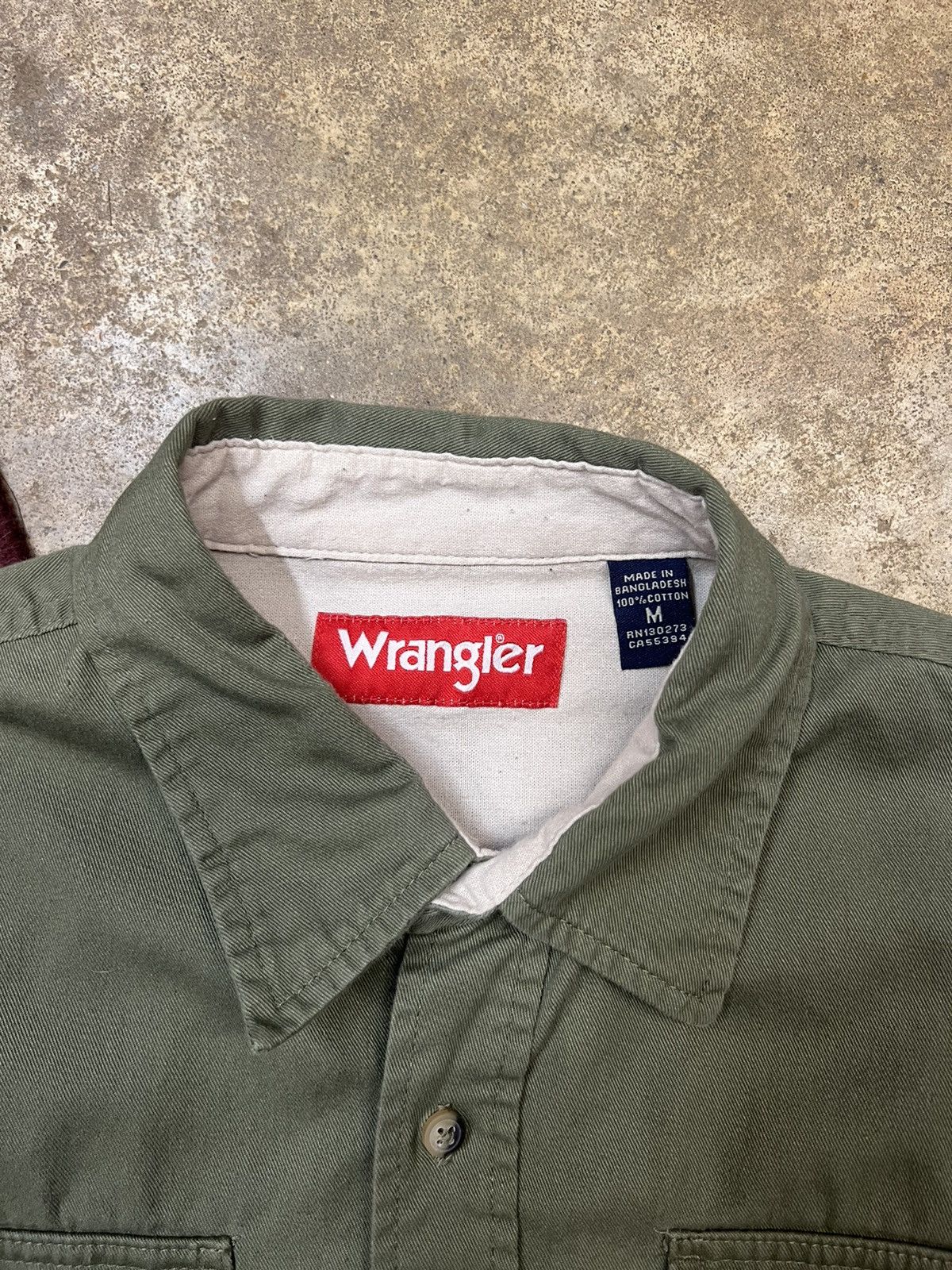 Vintage × Wrangler Y2K Wrangler Army Green Button Up Shirt Size US M / EU 48-50 / 2 - 3 Thumbnail