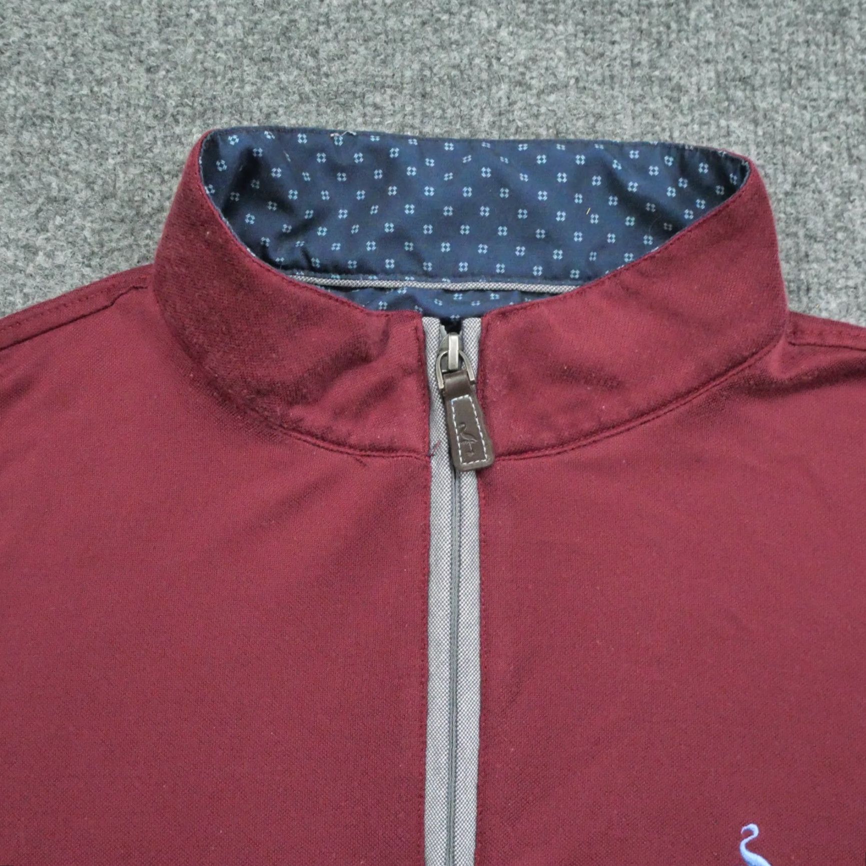 Tailorbyrd TAILORBYRD Sweatshirt Shirt 4 1/4 Zip Mens Large Red Maroon Mock Neck Fleece Modern Outdoor Utility Regular Deluxe Size US L / EU 52-54 / 3 - 3 Thumbnail