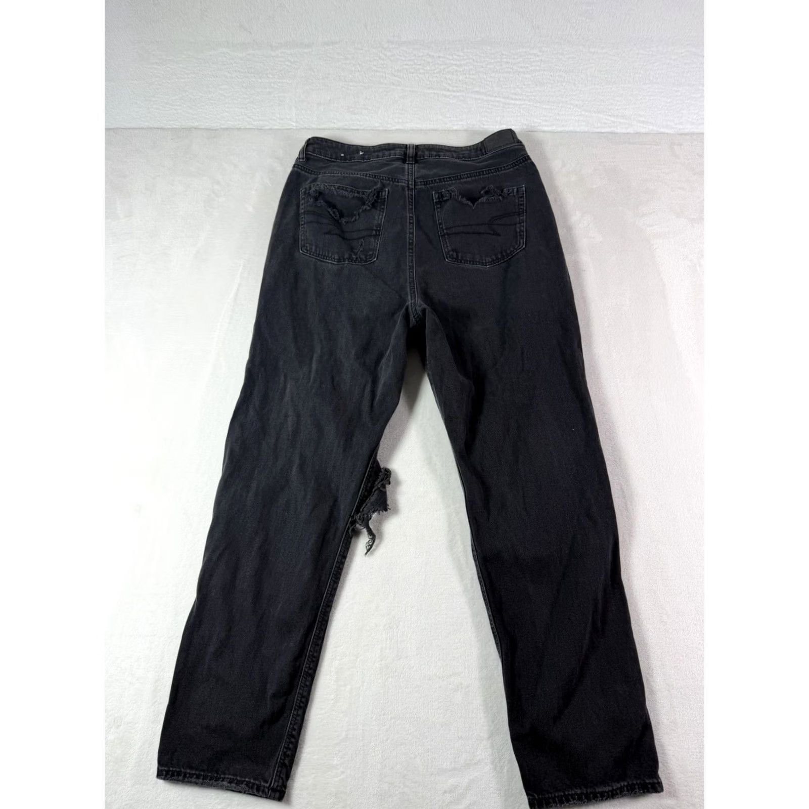 American Eagle Outfitters American Eagle Outfitters Jeans Women’s Regular 10 Black Denim Distressed Skinny 5-Pocket Stretch Vintage 90s Grunge Preppy Mens Womens Girls Size 32" / US 10 / IT 46 - 6 Thumbnail