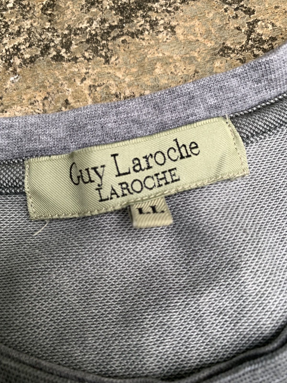 Guy Laroche Guy Laroche Paris Activewear Grey Big Logo Graphic Tee Size US L / EU 52-54 / 3 - 7 Thumbnail