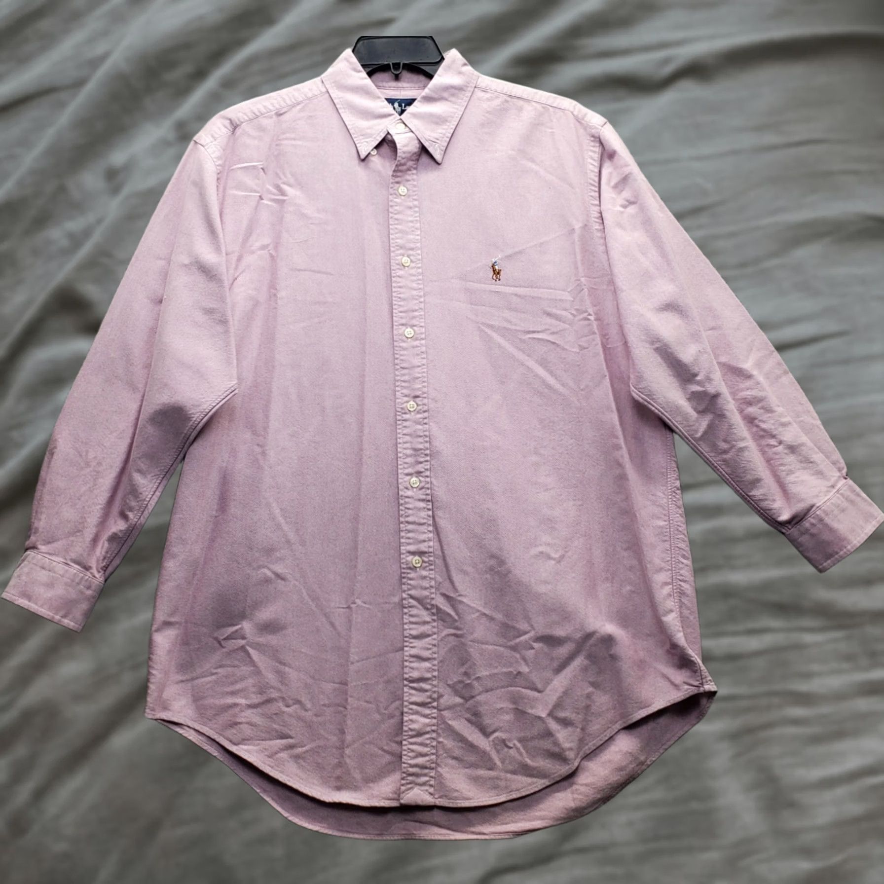 Ralph Lauren Ralph Lauren Mens Dress Shirt 16.5 Pink Regular Fit Button-Down Long Sleeve Shirt (Size: 16.5) Size 46R - 1 Thumbnail