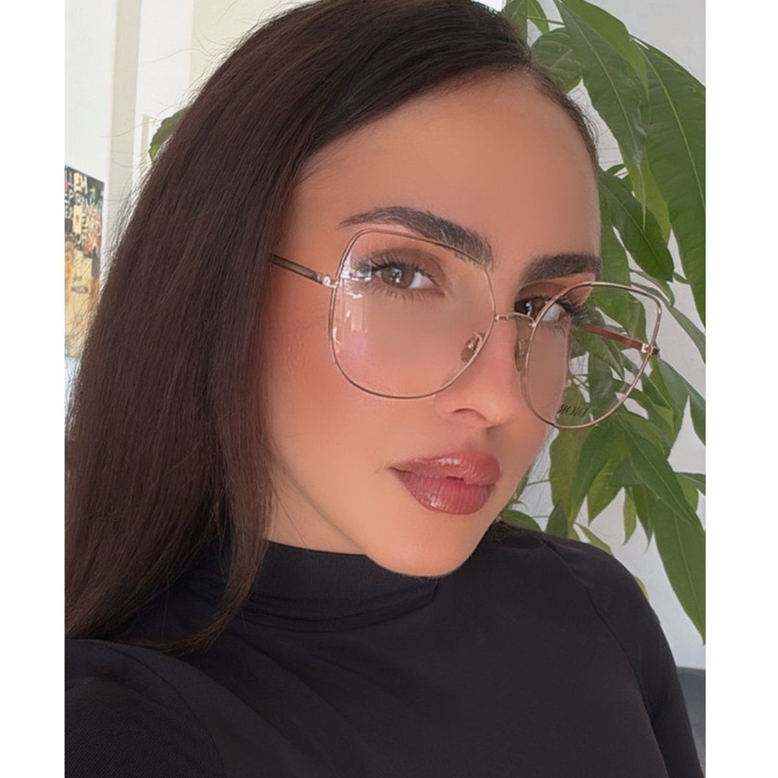 Dior Dior ArchiDior S1U Oversized Sunglasses in Gold Pink 