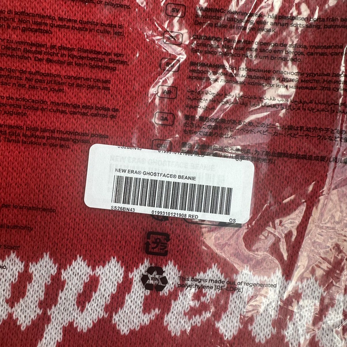 New Era × Supreme Supreme New Era Ghostface Beanie Red Size ONE SIZE - 3 Thumbnail