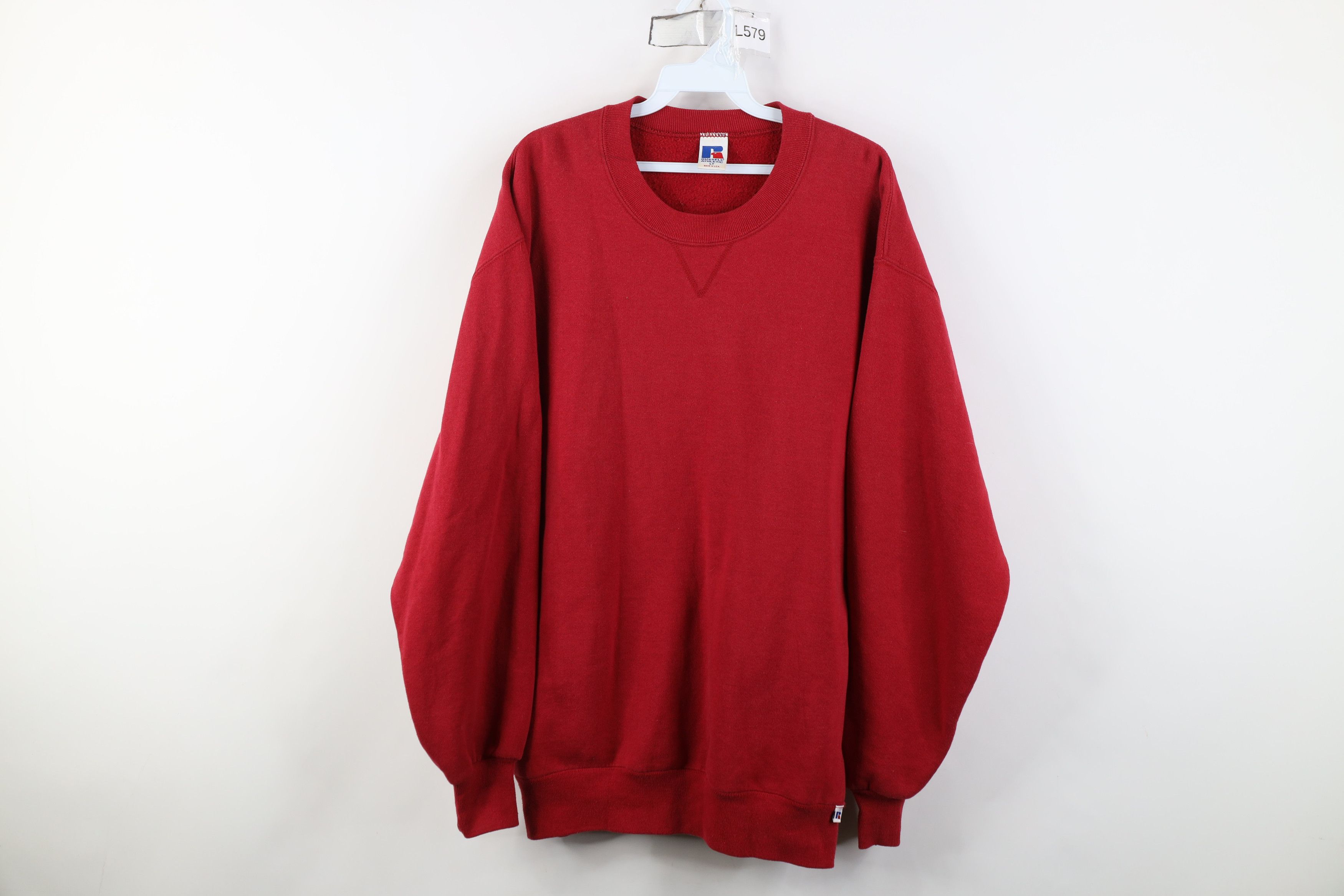 Russell Athletic Vintage 90s Russell Athletic Crewneck Sweatshirt USA Red Size US L / EU 52-54 / 3 - 1 Thumbnail