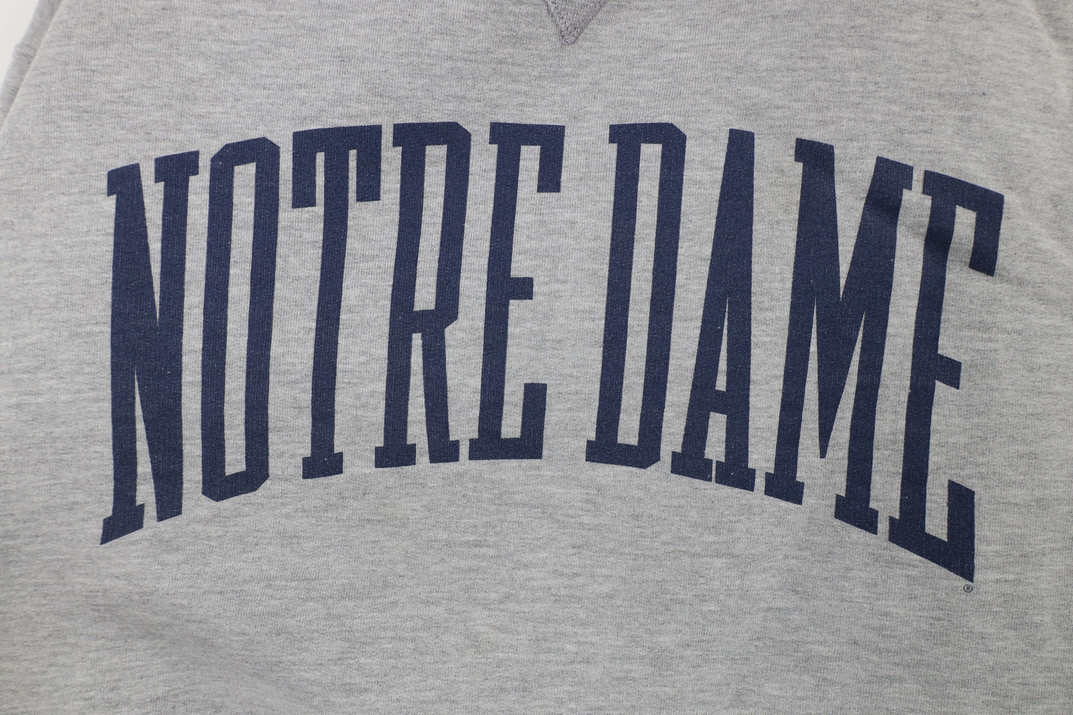 Vintage Vintage 90s Notre Dame University Crewneck Sweatshirt Gray Size US XL / EU 56 / 4 - 4 Thumbnail