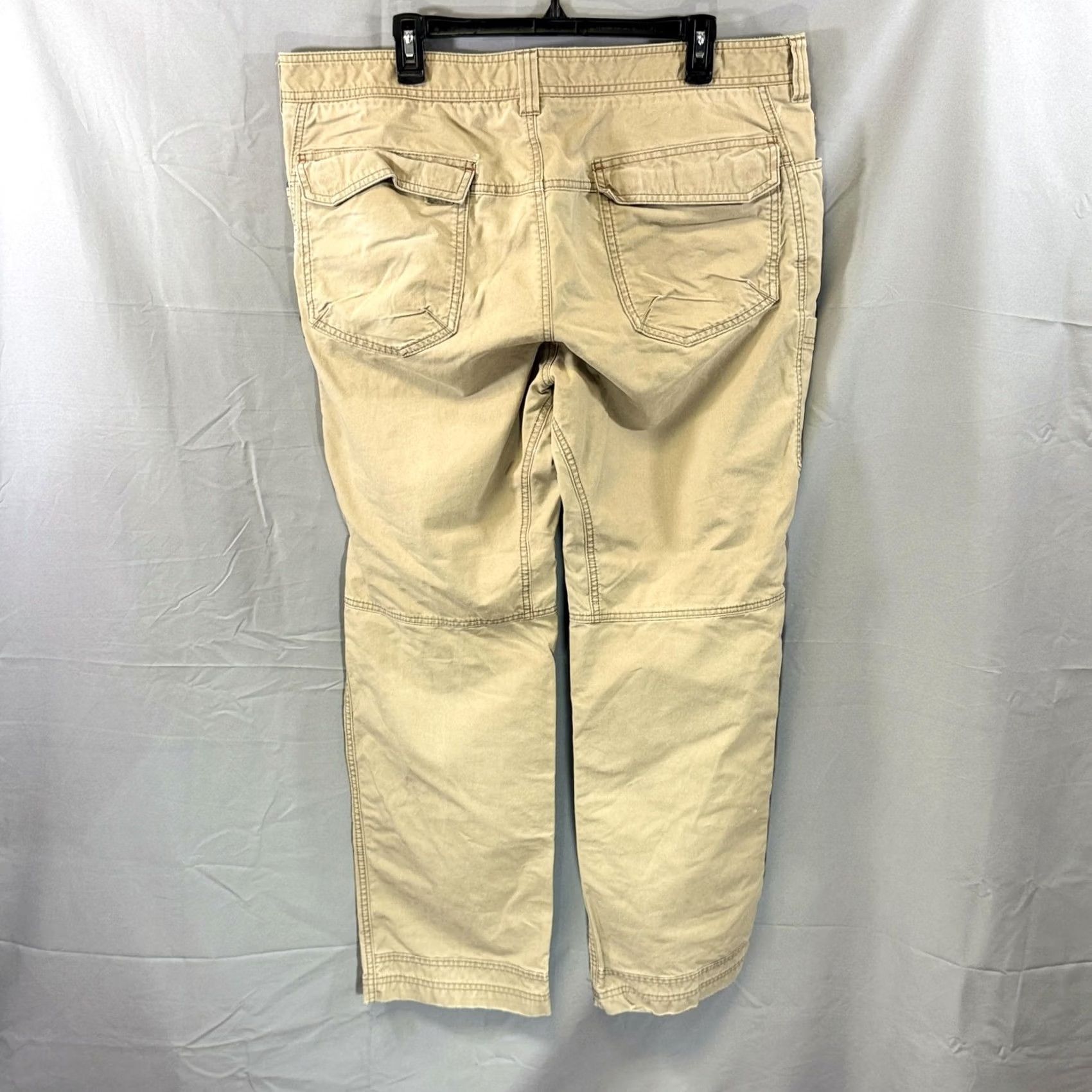 Vintage LL Bean Pants Mens 40x32 Khaki Cargo Pockets Workwear Outdoor Toiletry? Size US 40 / EU 56 - 2 Thumbnail