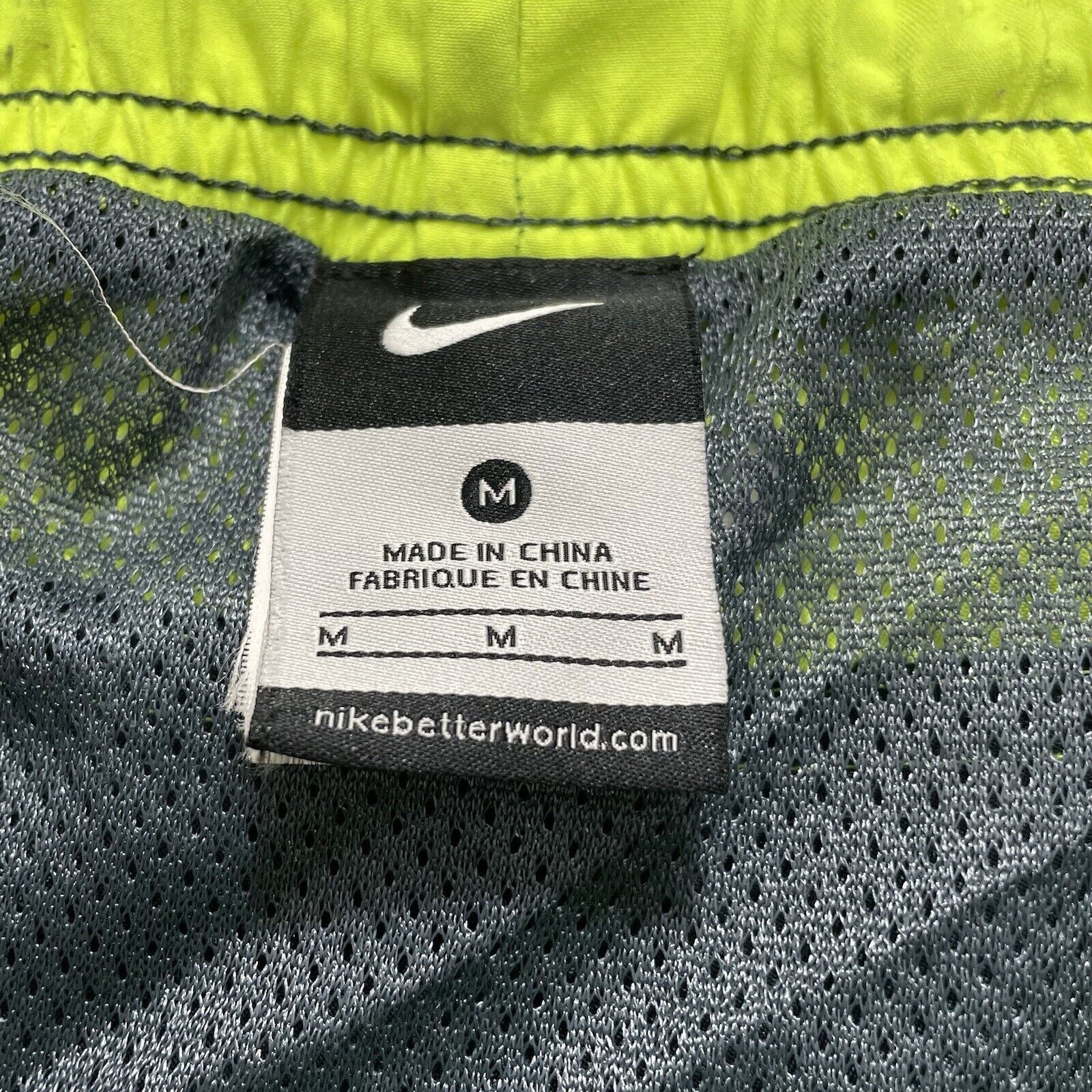 Nike Nike Swim Trunks Mesh Gray Green Drawstring Bathing Suit Size US 32 / EU 48 - 9 Thumbnail