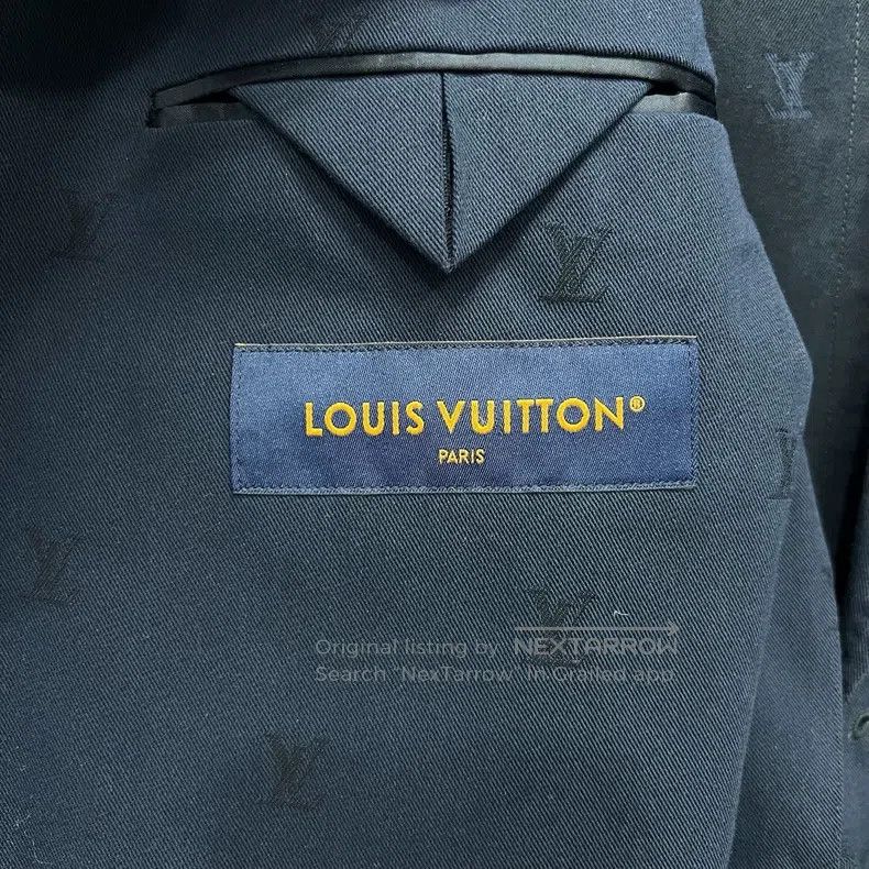 Louis Vuitton Louis Vuitton 24 Tyler Signature Navy Full Print blazer Size 54R - 5 Thumbnail