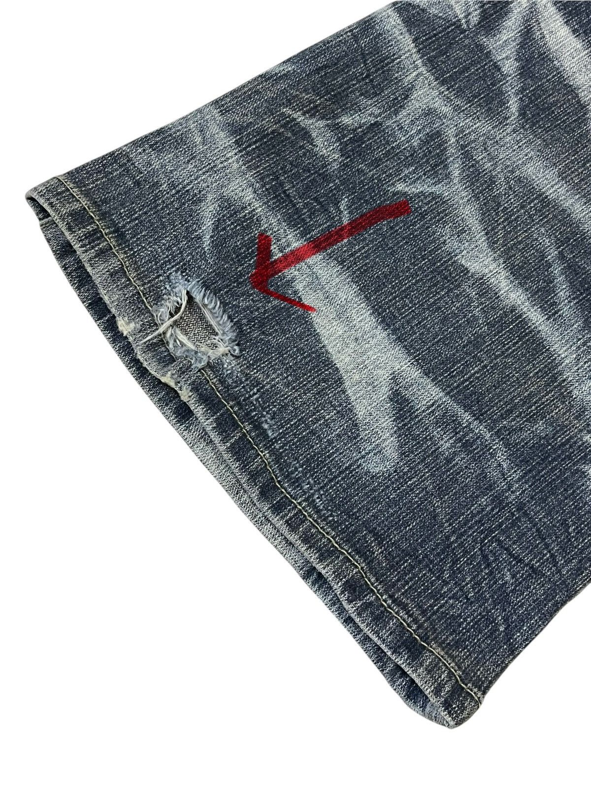 Tornado Mart SICK🔥JAPANESE BRAND HIP MAKE FLARED JEANS Size US 34 / EU 50 - 19 Thumbnail