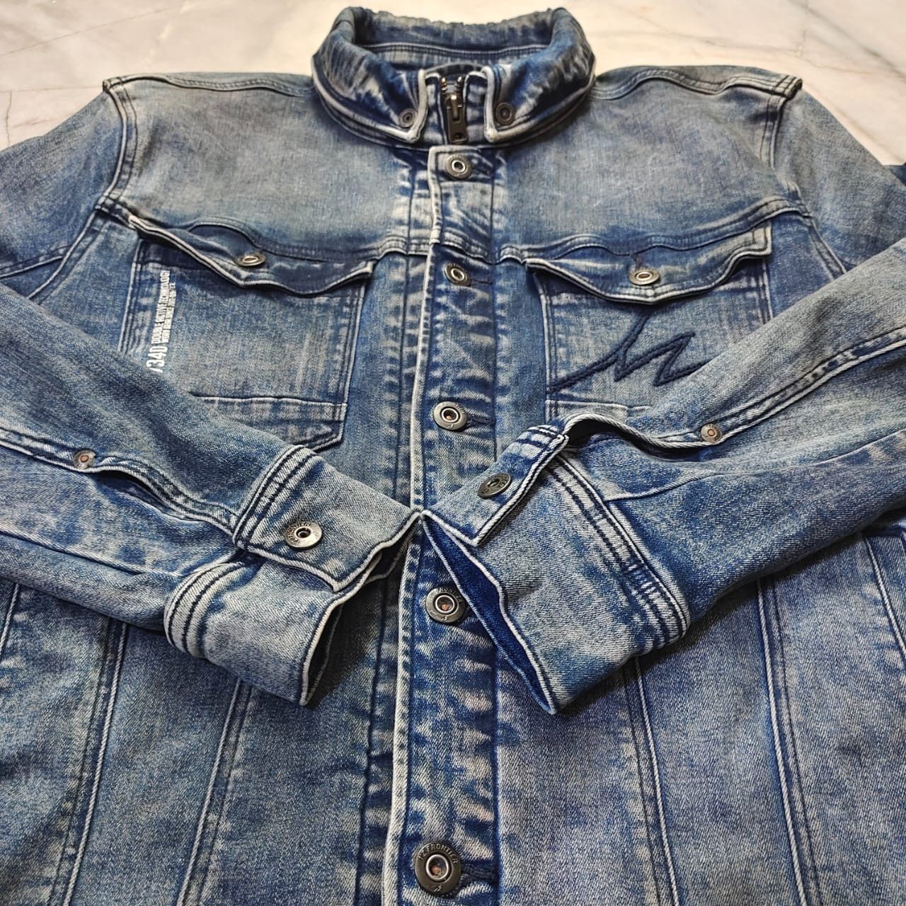 Diesel × G-Star × Urban Outfitters UNIQUE I'Z FRONTIER BLUE DENIM JACKET TRUCKER Size US M / EU 48-50 / 2 - 3 Thumbnail