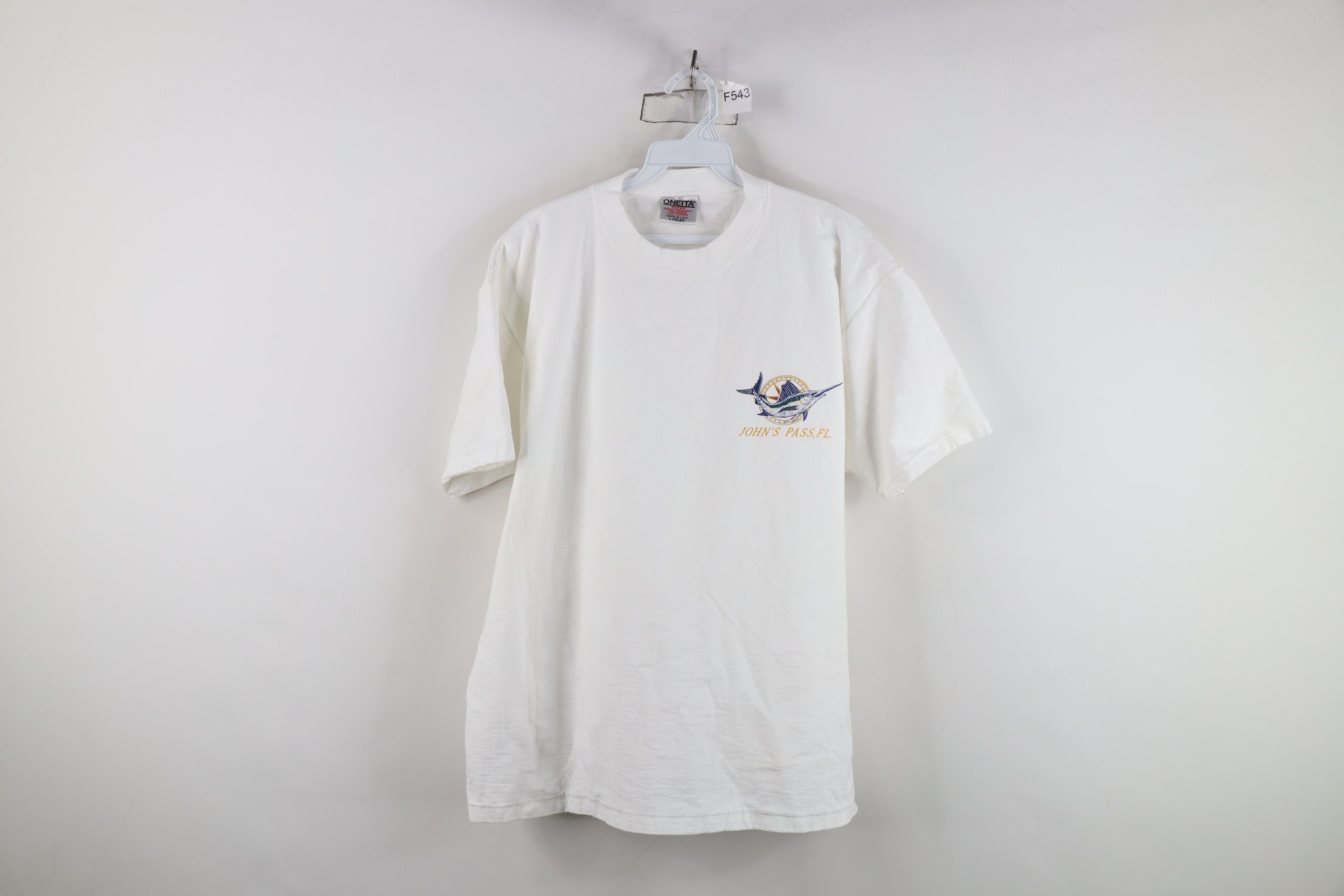 Vintage Vintage 90s Streetwear Johns Pass Florida Marlin T-Shirt USA Size US L / EU 52-54 / 3 - 1 Thumbnail