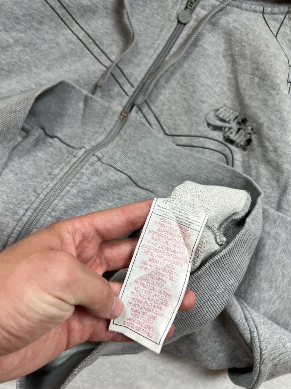 Nike 90s Nike Air Vintage Y2K Drill Oversized Retro Zip Hoodie Size US M / EU 48-50 / 2 - 9 Thumbnail