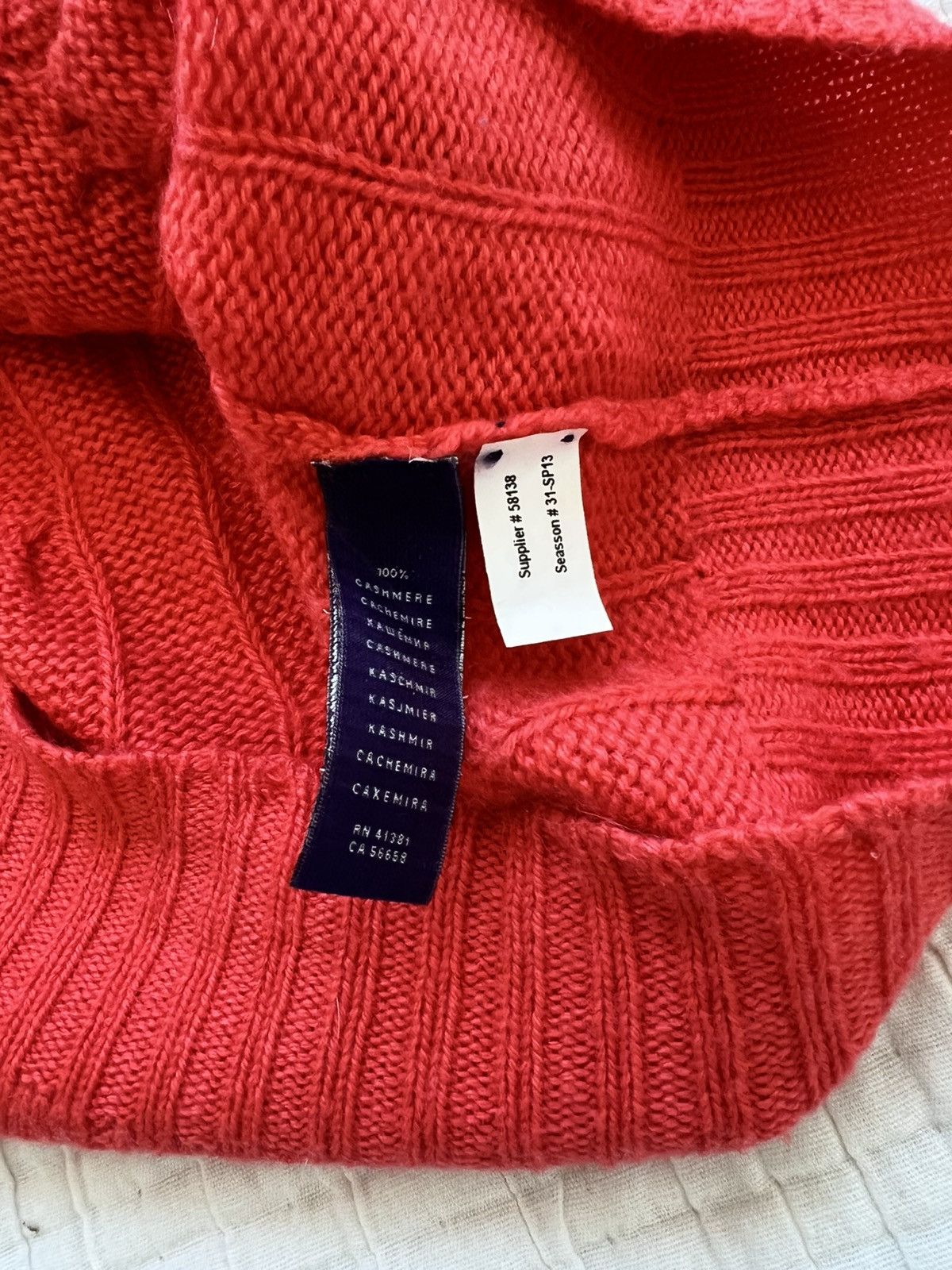 Ralph Lauren Purple Label 1095USD TIMELESS Coral Cable-Knit Cashmere Sweater Size US L / EU 52-54 / 3 - 7 Thumbnail