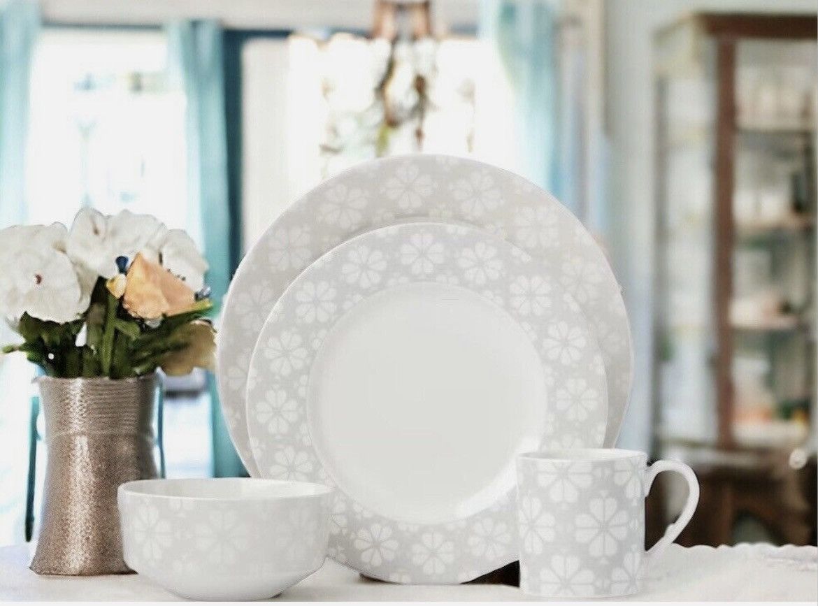 Kate Spade Kate Spade Lenox Spade FLOWER PLATINUM 4pc Place Setting Size ONE SIZE - 1 Thumbnail