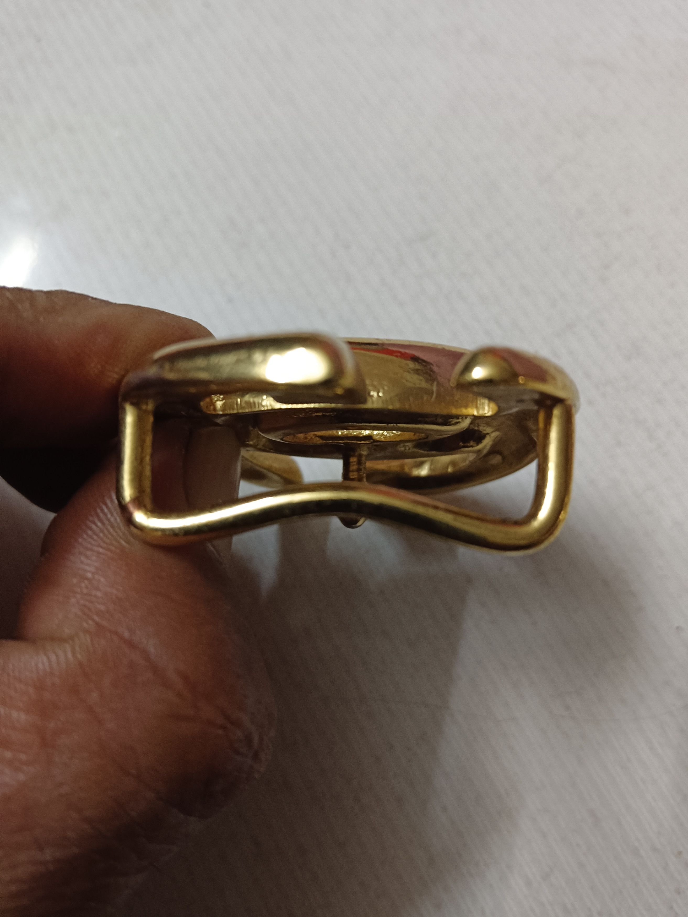 Vintage Gucci Goldtone GG Logo Belt Buckle Size ONE SIZE - 3 Thumbnail