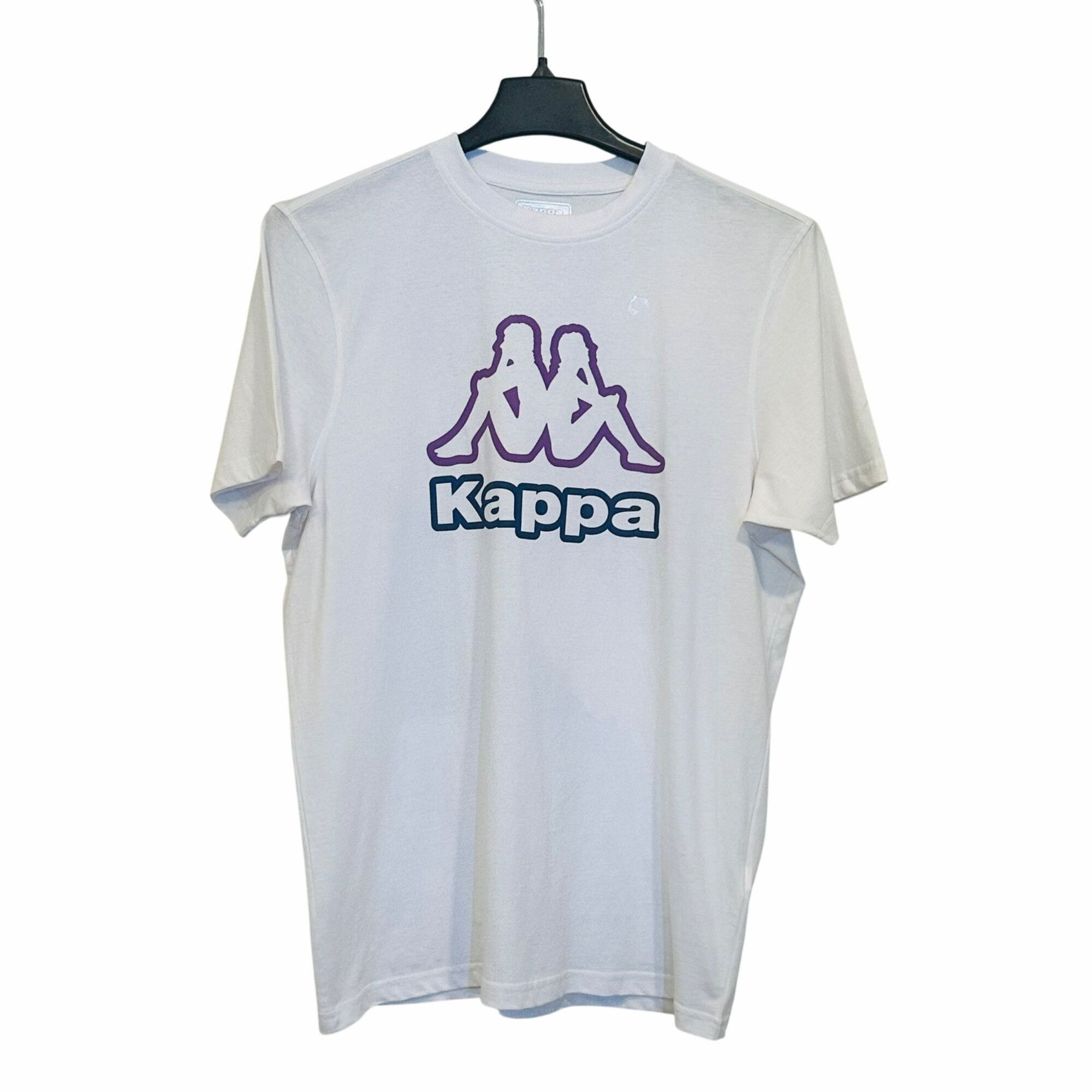 Kappa ✨Kappa Size L Men's White T-Shirt With Purple Logo Graphic S Size US L / EU 52-54 / 3 - 1 Thumbnail