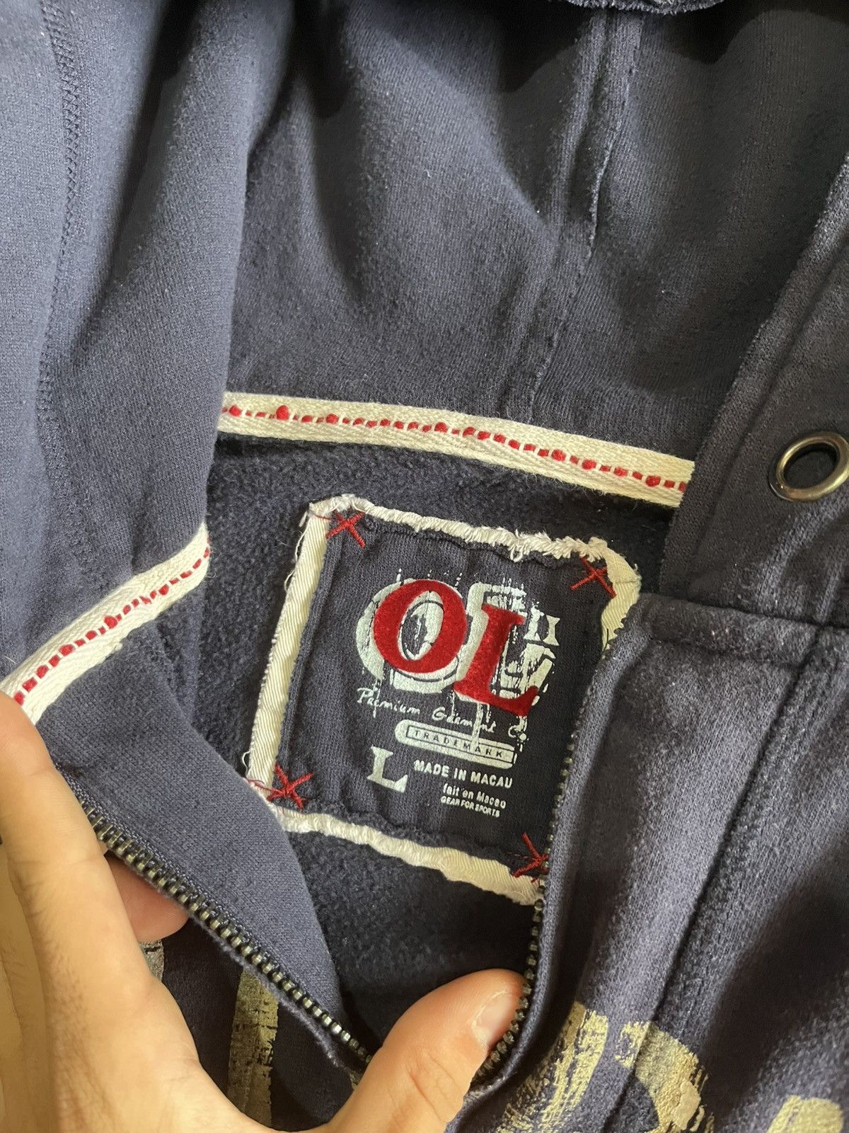 Vintage US OPEN 2008 RARE VINTAGE TRASHED QUARTER ZIP HOODIE L Size US L / EU 52-54 / 3 - 4 Thumbnail