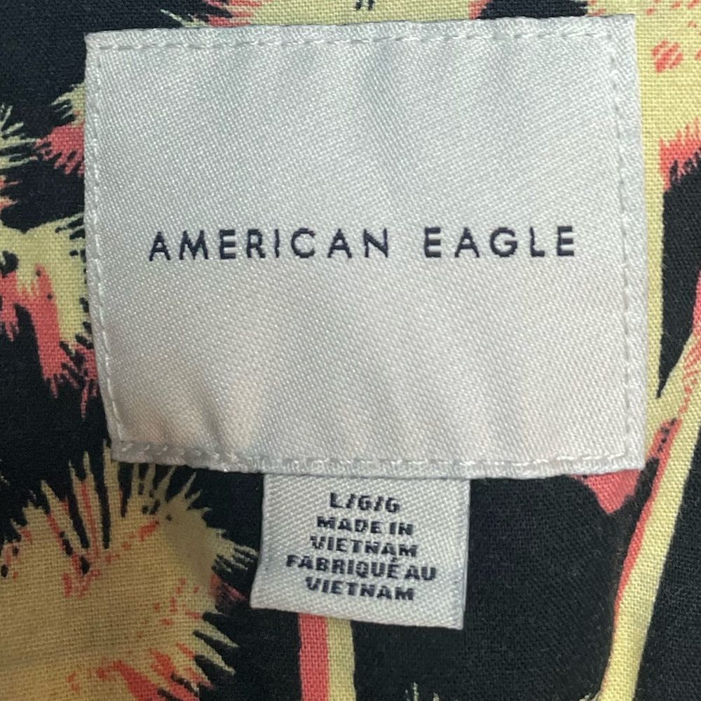 American Eagle Outfitters American Eagle Yellow Palm Tree Button Front Shirt Large Size US L / EU 52-54 / 3 - 4 Thumbnail