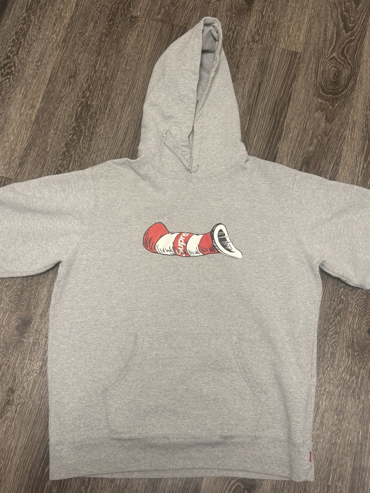 Supreme supreme cat in the hat hoodie heather gray Size US XL / EU 56 / 4 - 1 Thumbnail