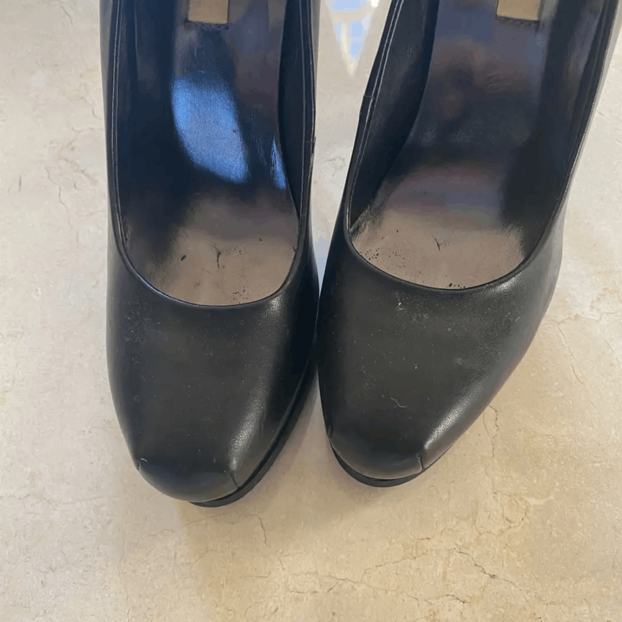 Vera Wang Simply Vera Vera Wang Black Leather Heels (Size 7.5 US) Size US 7.5 / IT 37.5 - 1 Thumbnail