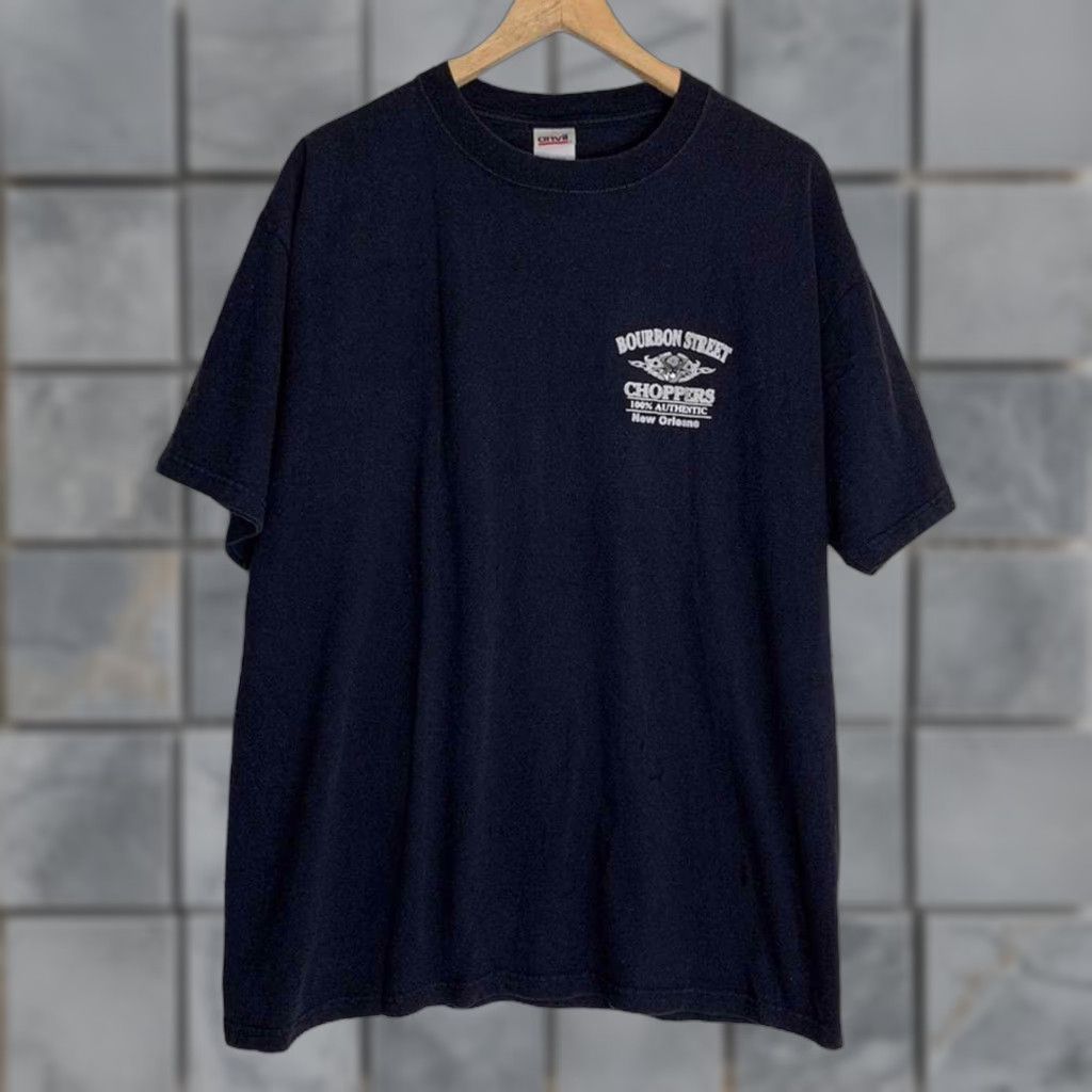 Bourbon Street Choppers New Orleans T-shirt XL Men Cotton Multicolor 90s Vintage No Crew Neck Short Sleeve T-Shirt Anvil Regular Size Type: T-Shirt
