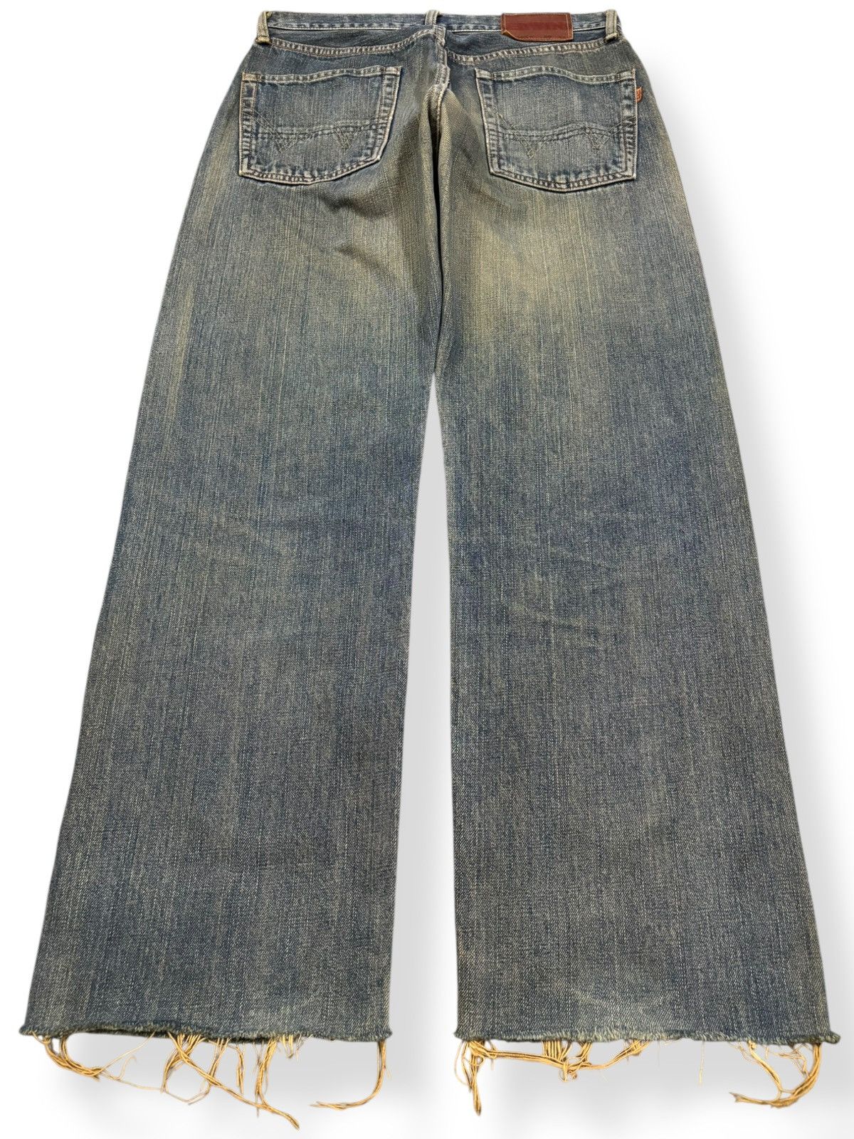 Edwin Vintage Edwin 505X Selvedge Mud Wash Baggy Frayed Leg Jeans Size US 30 / EU 46 - 3 Thumbnail