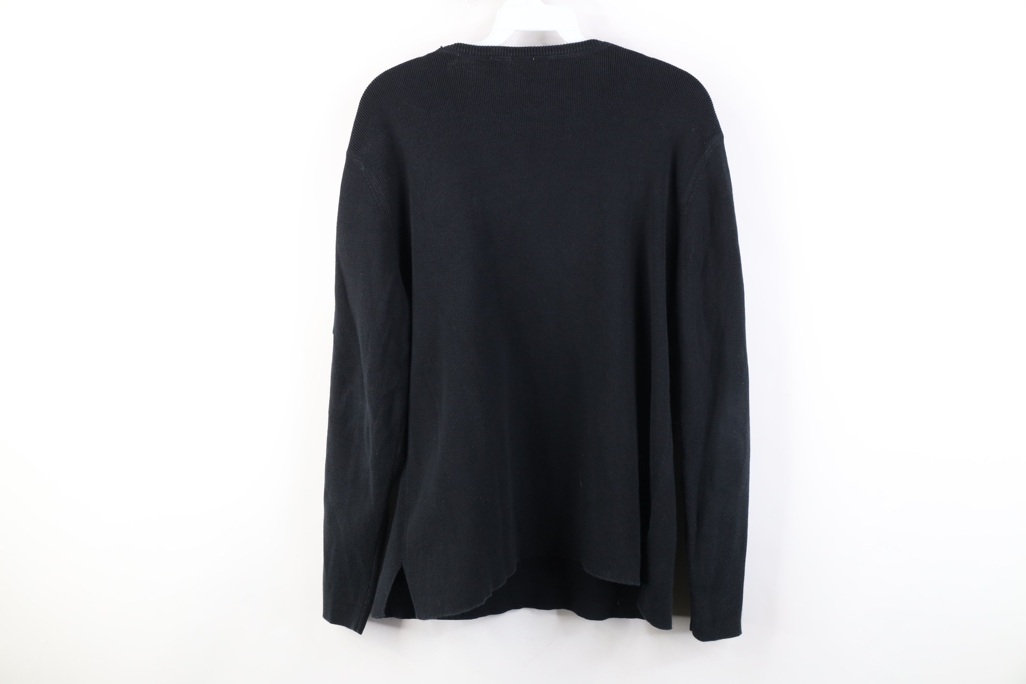 Vintage Vintage 90s Y2K Streetwear Cotton Ribbed Knit Sweater Black Size L / US 10 / IT 46 - 11 Thumbnail