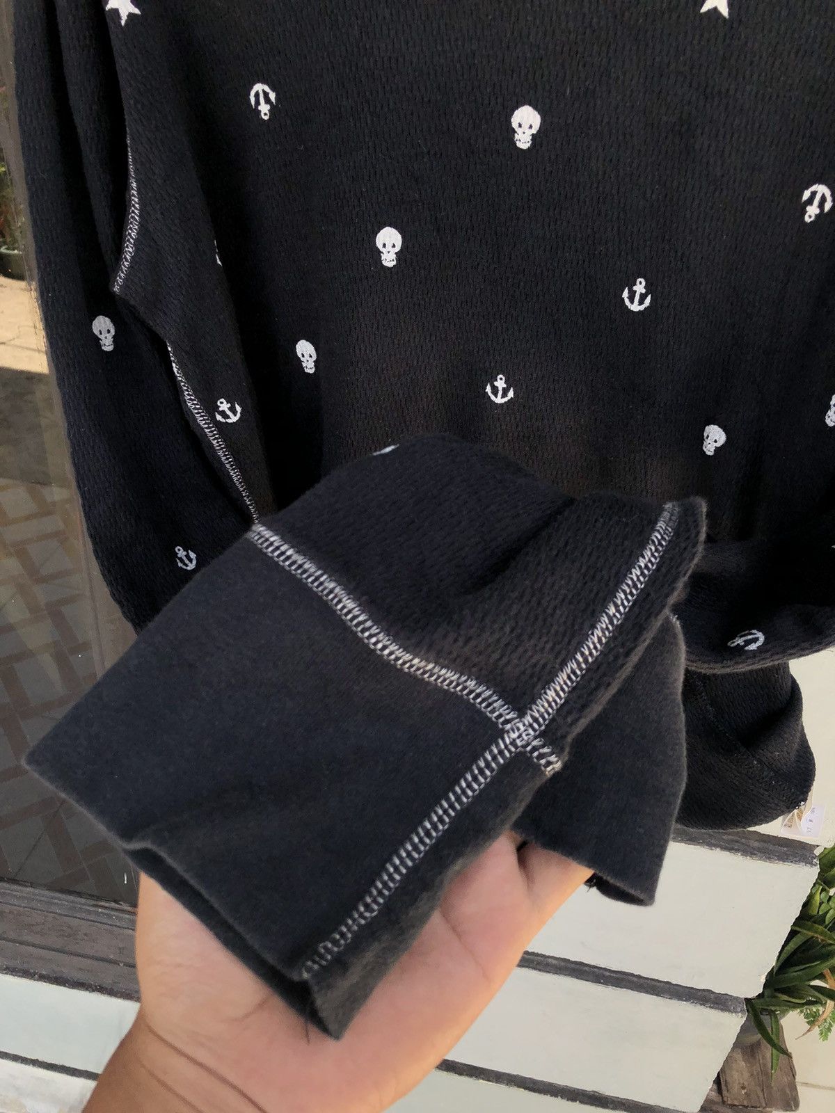 If Six Was Nine × Japanese Brand × Le Grande Bleu (L.G.B.) Ifsixwasnine- Avirex Skulls Long Sleeve lgb style Size US L / EU 52-54 / 3 - 6 Thumbnail