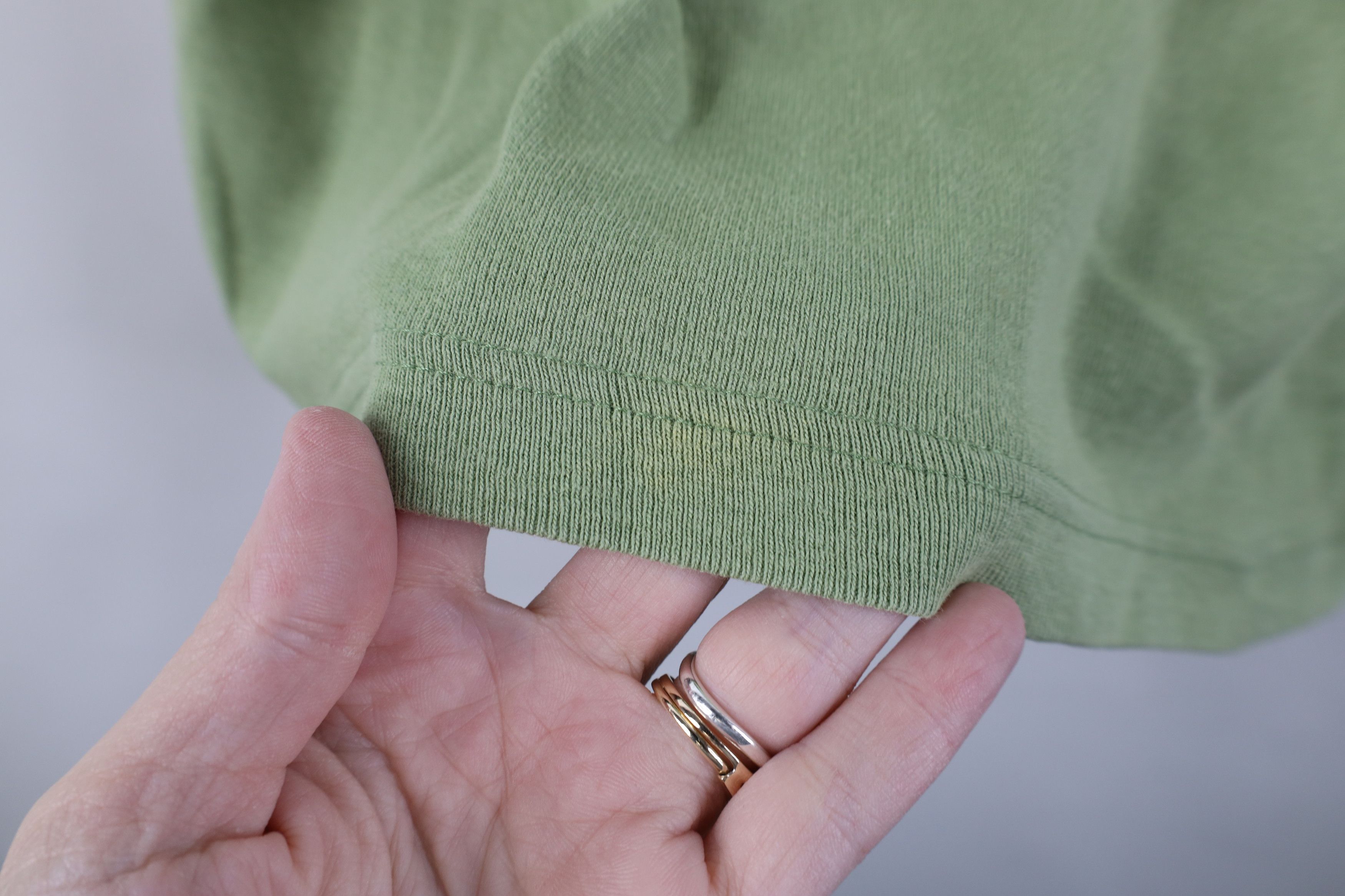 Gap Vintage 90s Gap Blank Babydoll Ribbed Knit T-Shirt Green Size S / US 4 / IT 40 - 4 Thumbnail