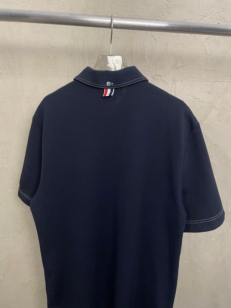 Thom Browne Thom Browne Dark blue Polo collar long short-sleeved T-shir Size US M / EU 48-50 / 2 - 4 Thumbnail