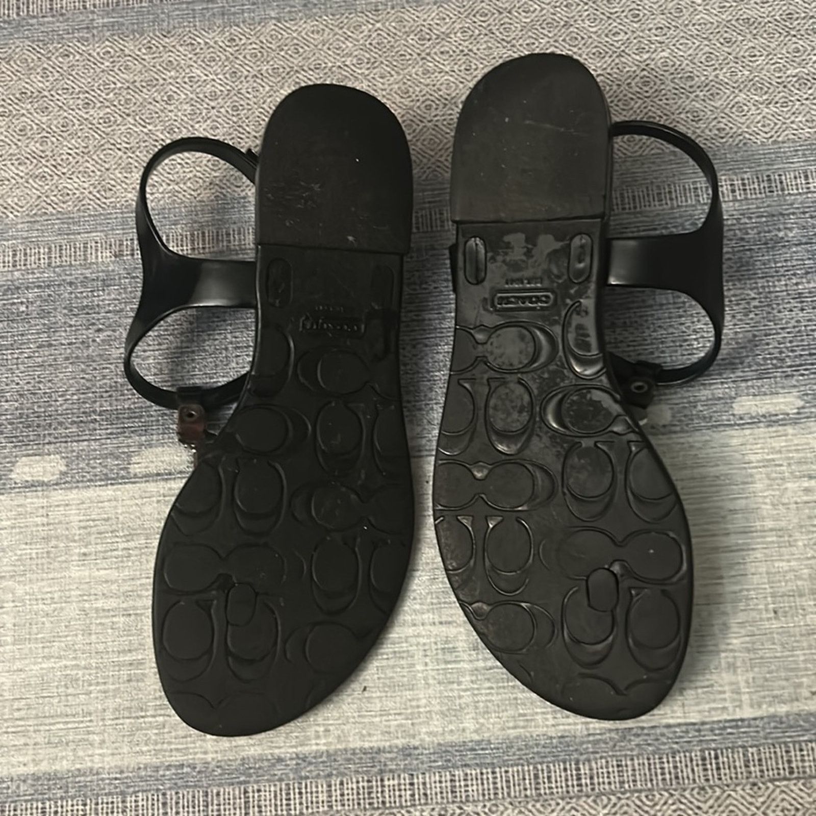 Coach Coach Piccadilly Black Jelly Sandals 6B Size US 6 / IT 36 - 3 Thumbnail