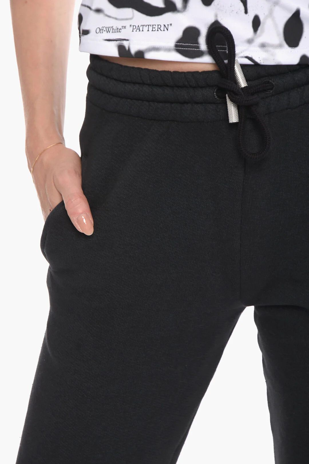 Off-White og1mm0426 Brushed Cotton Jogger Pant in Black Size 28" / US 6 / IT 42 - 3 Thumbnail