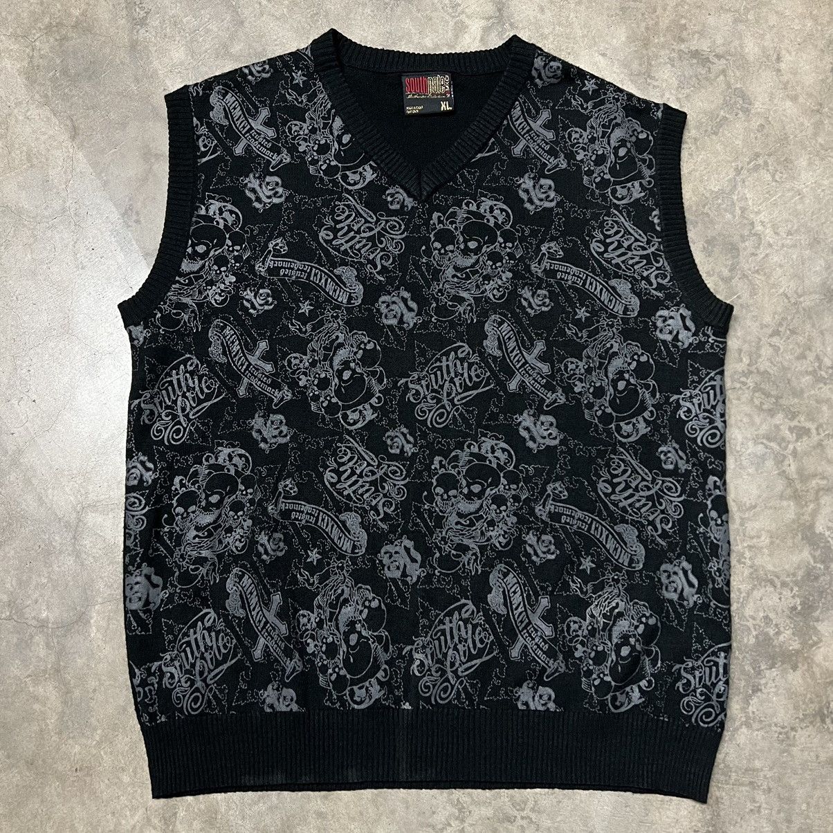 Ed Hardy × Southpole × Vintage Vintage Y2K South Pole Monogram Vest Size US XL / EU 56 / 4 - 2 Thumbnail