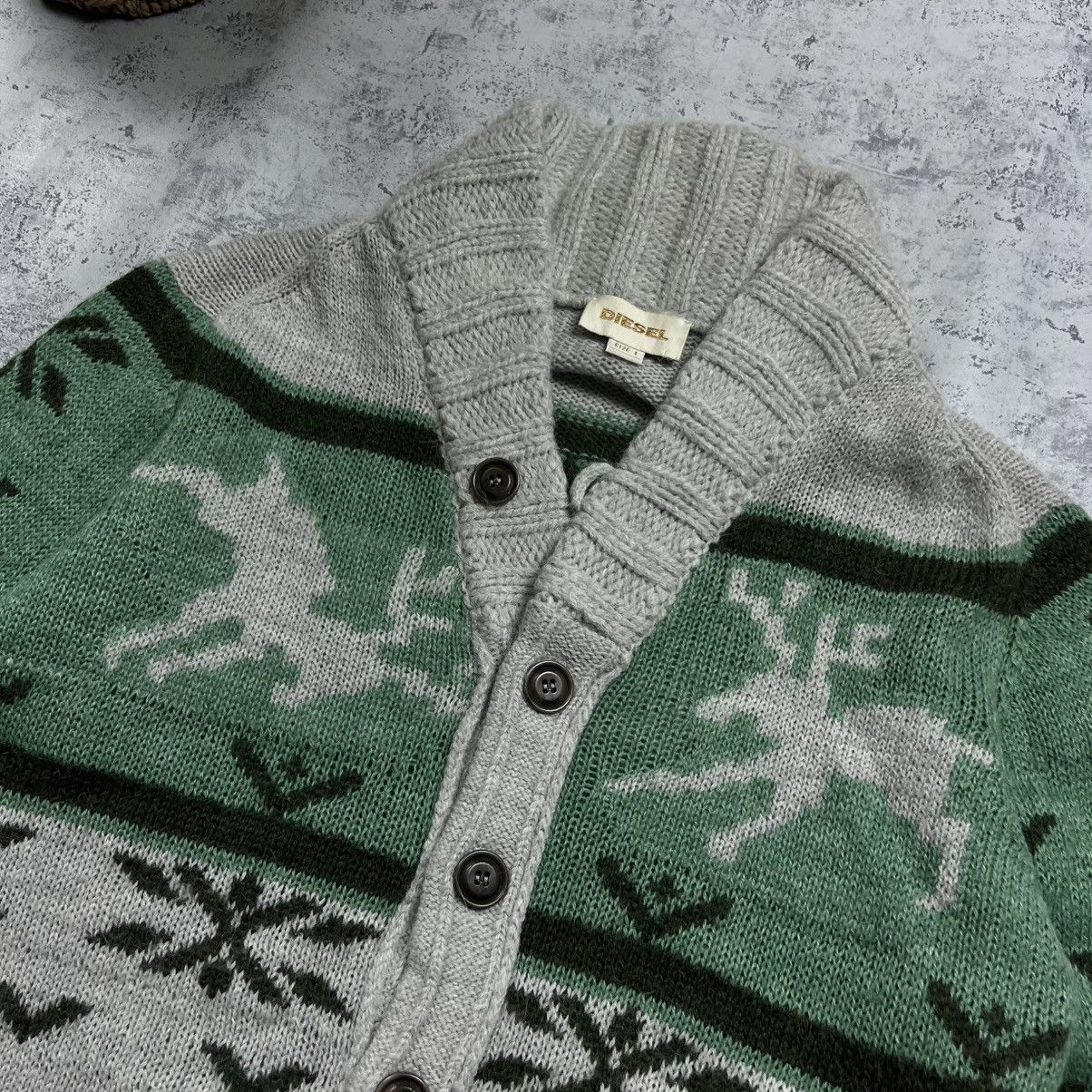Diesel 00s Diesel Alpaca Wool Vintage Knit Button Up Sweater Size US L / EU 52-54 / 3 - 4 Thumbnail