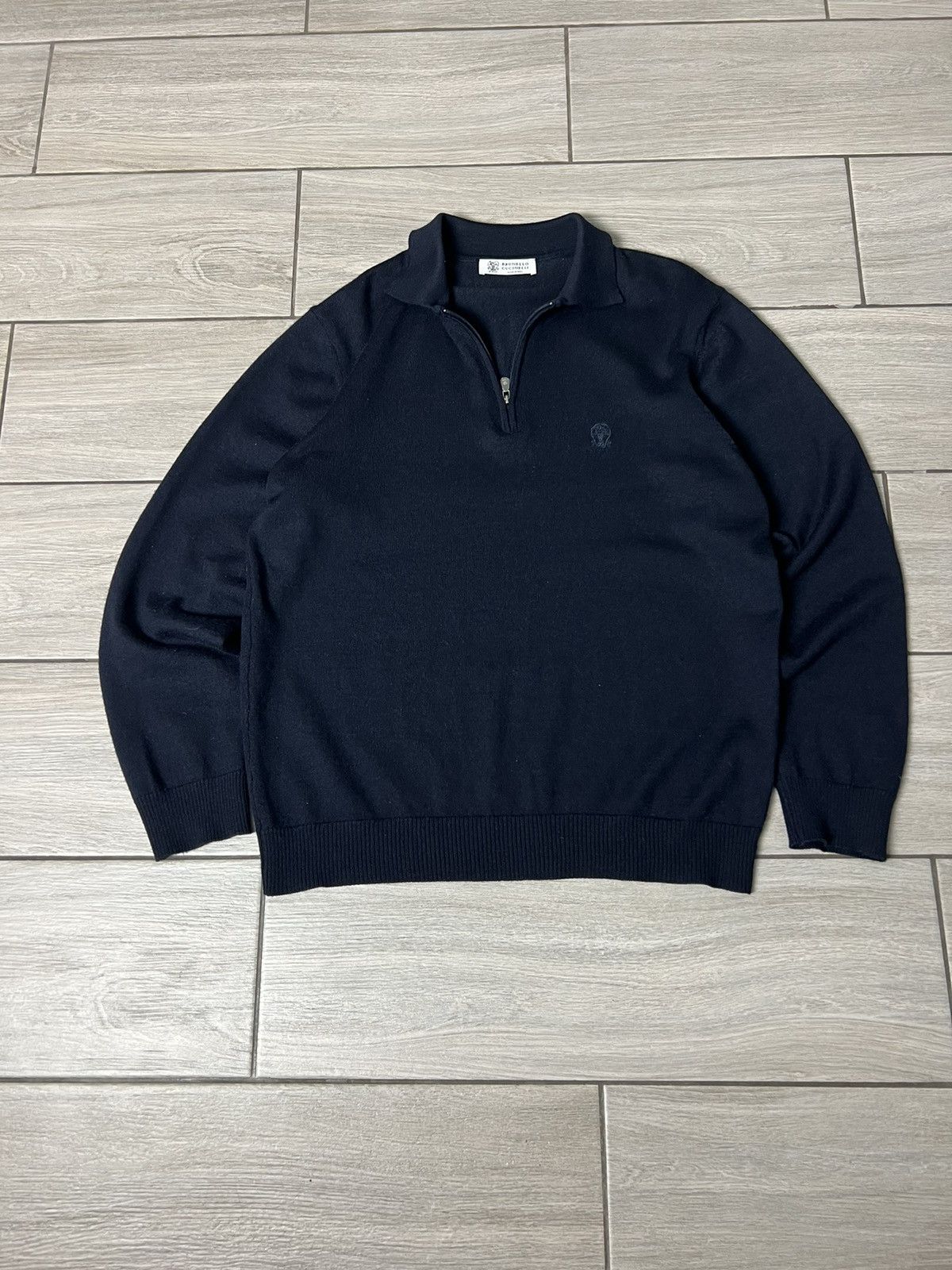 Brunello Cucinelli Brunello Cucinelli Wool Pullover Zip Old Money L Size Size US L / EU 52-54 / 3 - 8 Thumbnail