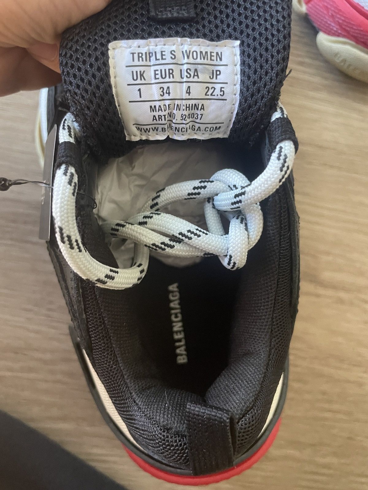 Balenciaga TRIPLE S SNEAKER IN BLACK Size US 4 / IT 34 - 11 Thumbnail