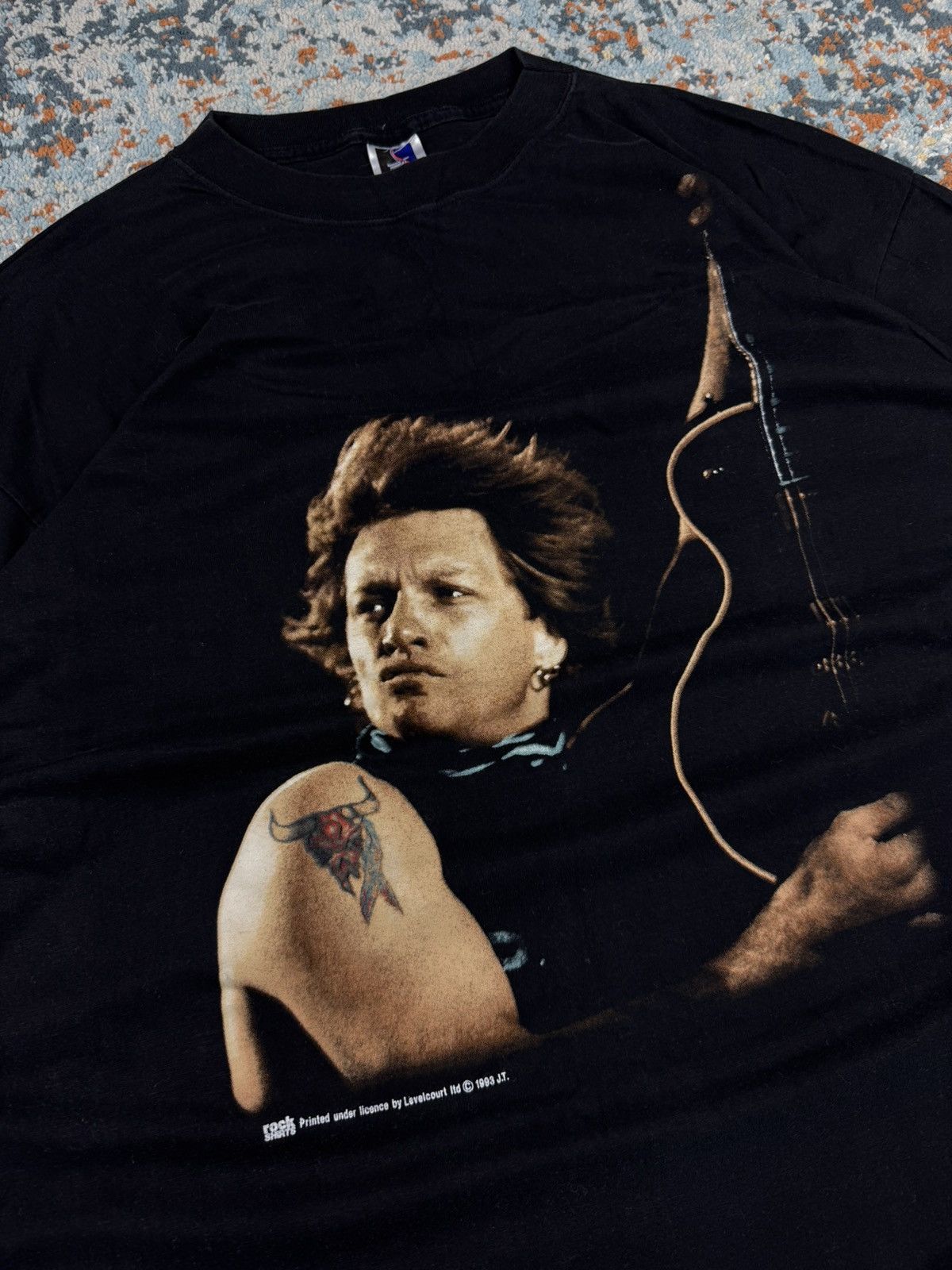 Band Tees Rare Vintage 1993 Bon Jovi graphic band tee rock portrait Size US XL / EU 56 / 4 - 5 Thumbnail
