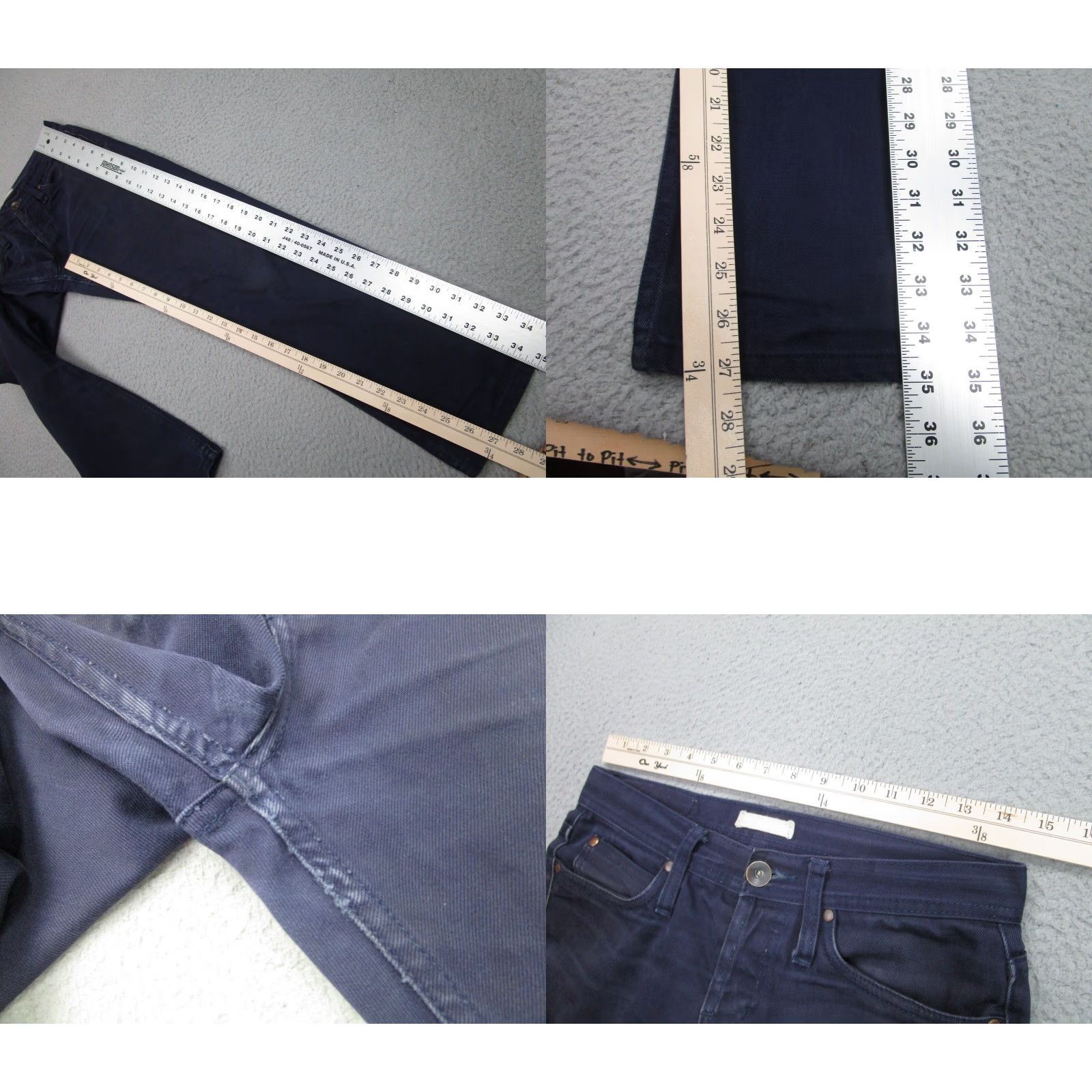 Denime VINTAGE Unbranded Jeans Men 30 Slim Straight Blue Denim Grunge 90s Style Regular Rise Mid 30x27 Size US 30 / EU 46 - 8 Thumbnail