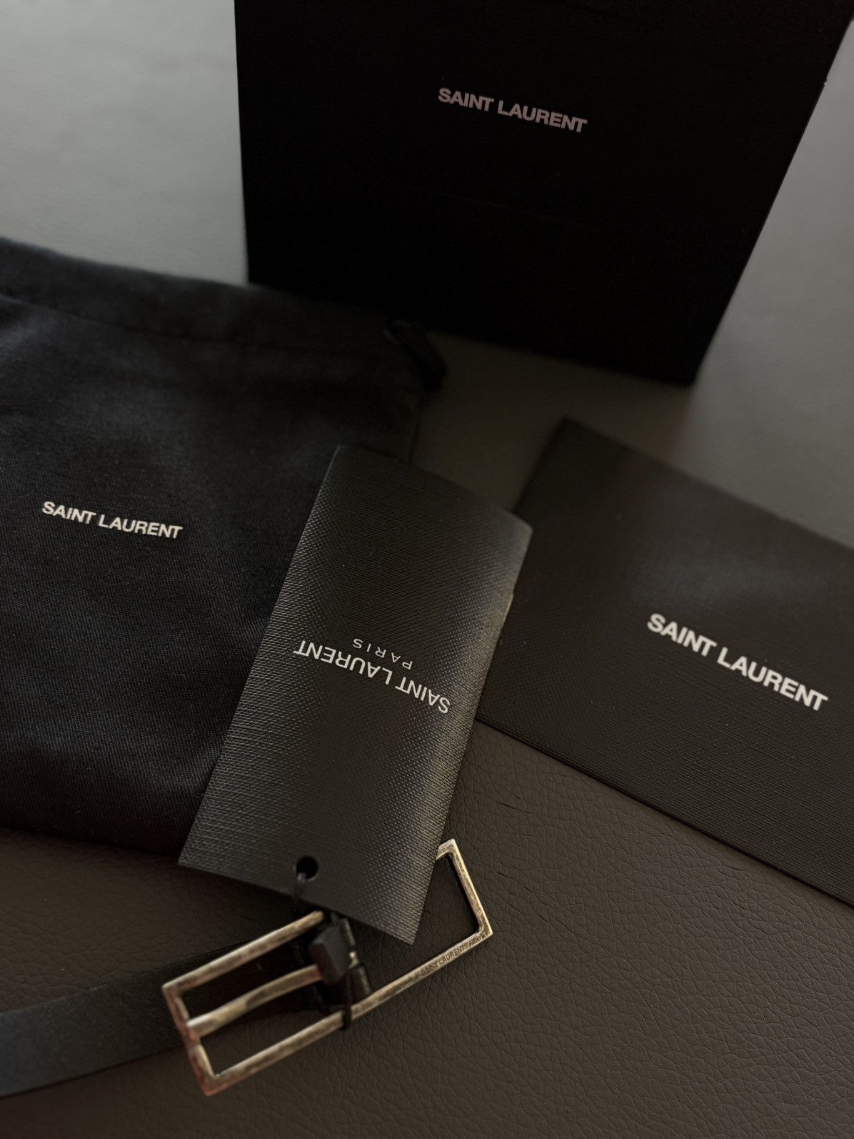 Saint Laurent Paris Saint Laurent Super Skinny Leather Vintage Belt Brand New Size 36 - 5 Thumbnail