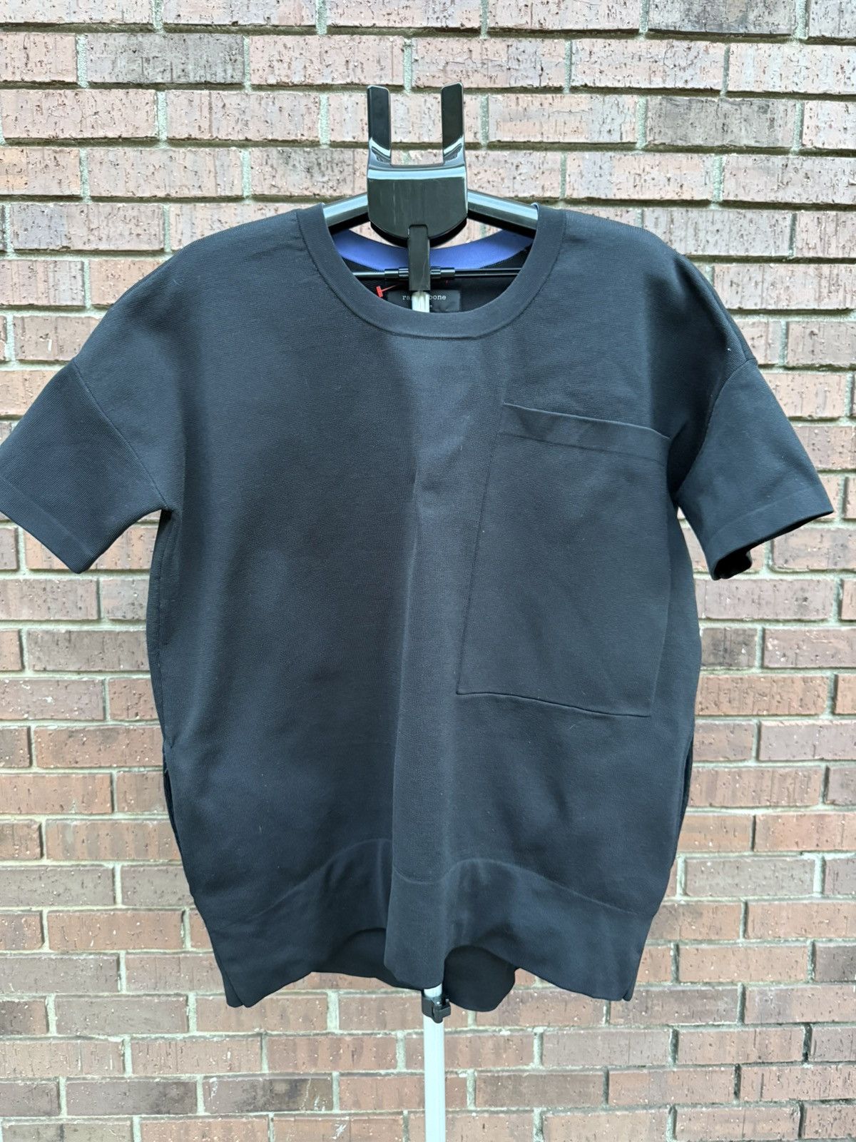 Rag & Bone Rag & Bone Black Oversized Heavyweight Jersey Top Shirt M/L Size M / US 6-8 / IT 42-44 - 1 Thumbnail