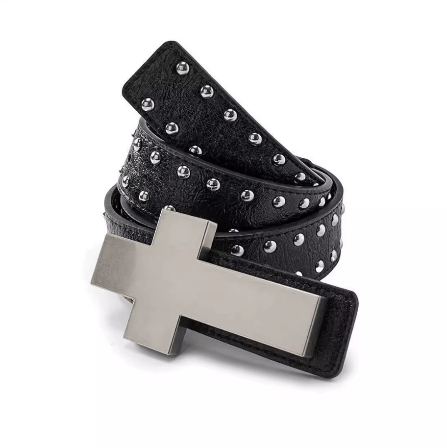 Japanese Brand Horizontal Rivet Cross Belt Size ONE SIZE - 1 Thumbnail