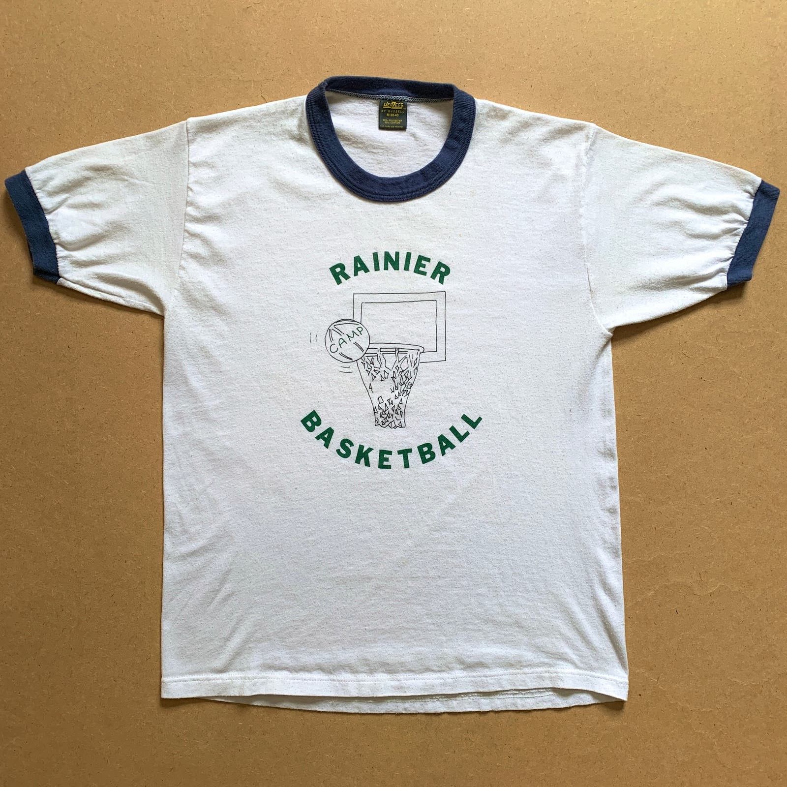 Jerzees Vintage 80s Russell USA Retro School Varsity Ringer Shirt | Grailed